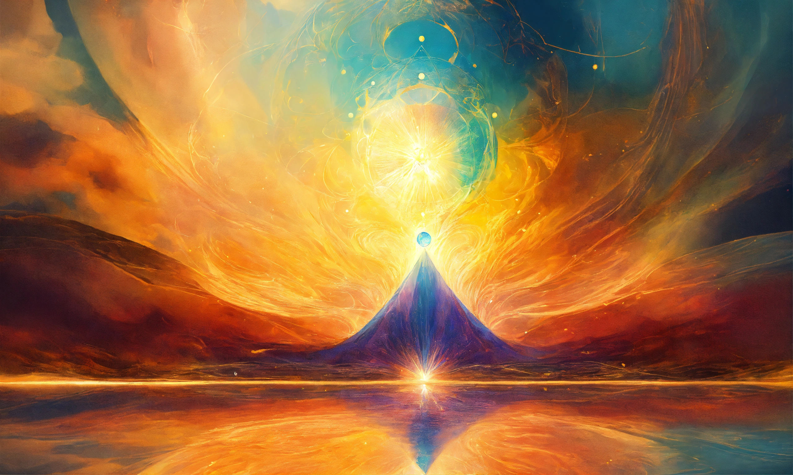 Lexica - A spiritual oracle with a heavenly brightness, in an abstract ...