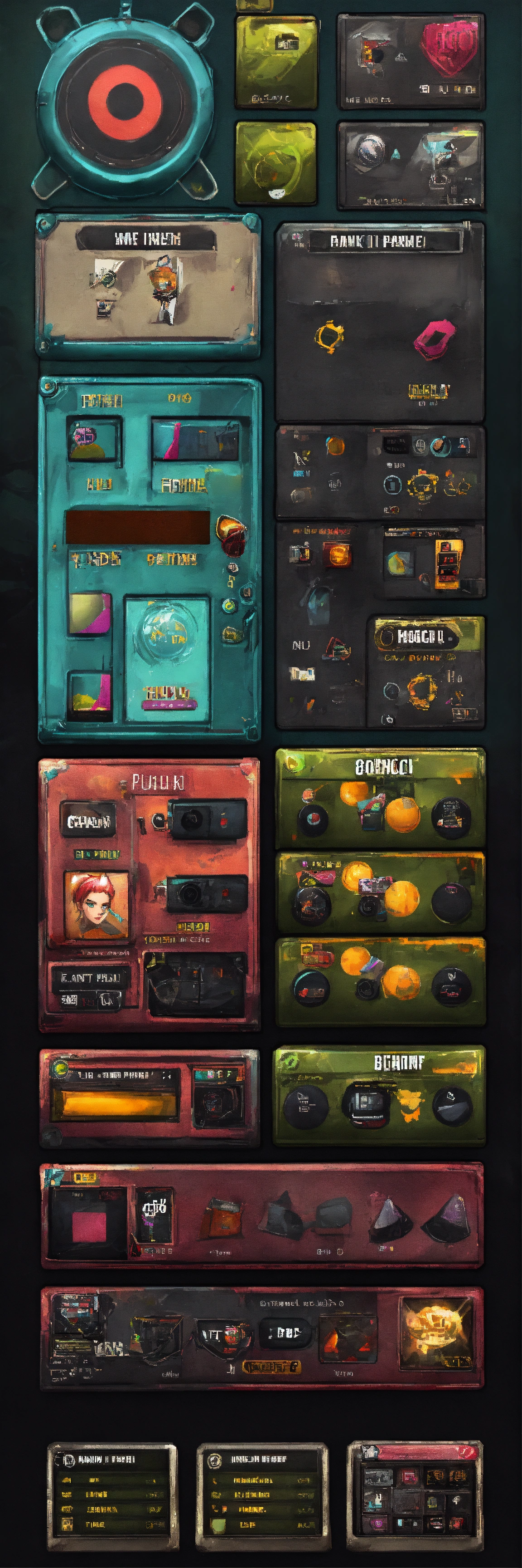 Lexica - Punk game user interface