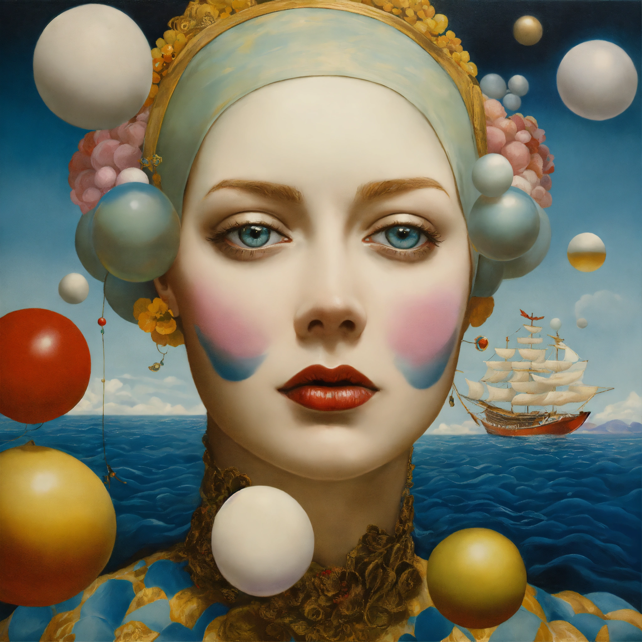 Lexica A close up portrait of elegant female humpty with pale white face with eyes looking