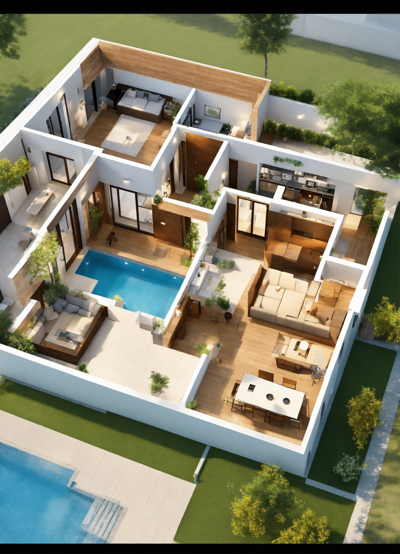 Lexica - A house of 135 square meters, 3 rooms and a living room, the ...