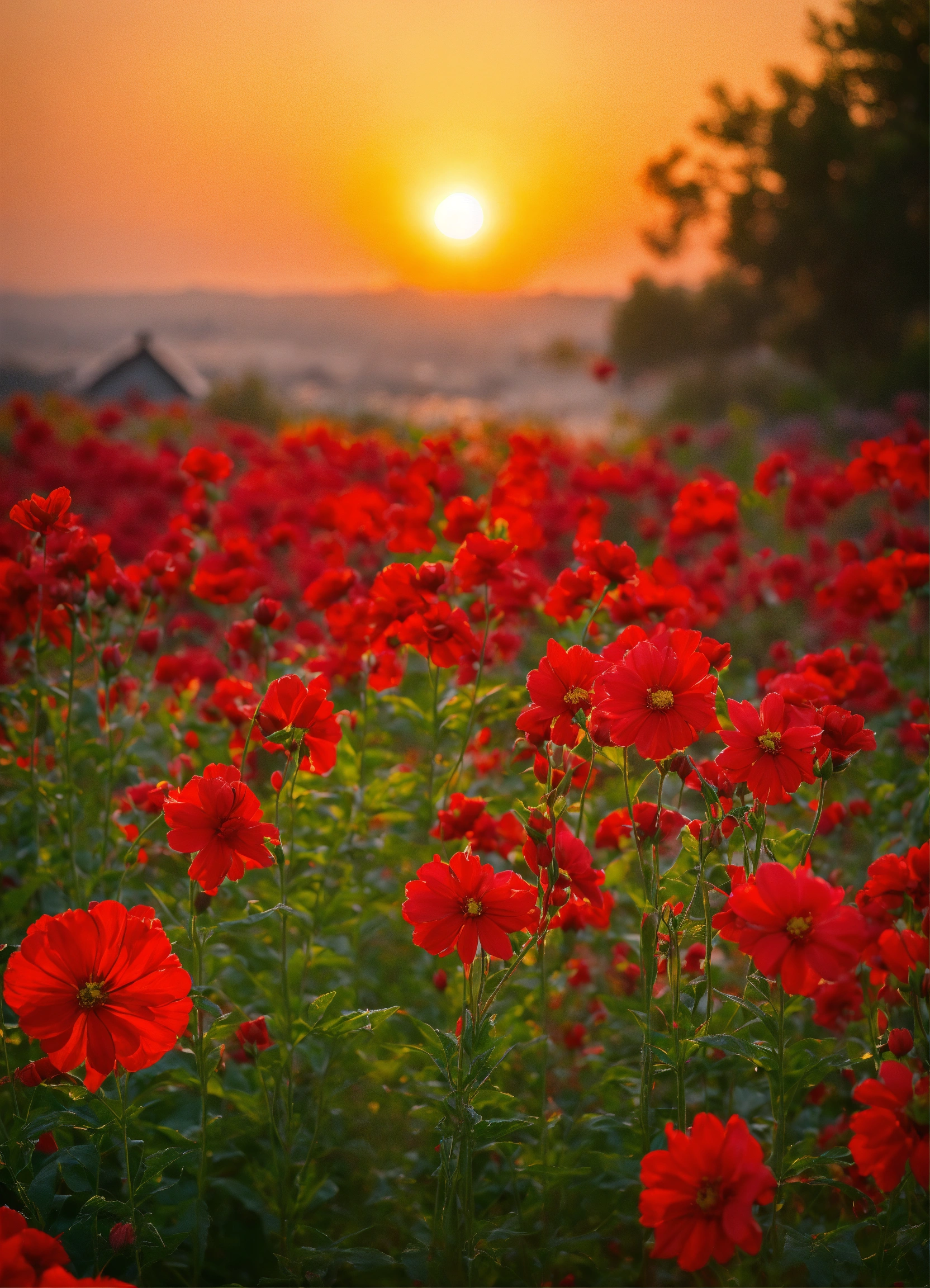 Lexica - Sun rising pics red flowers