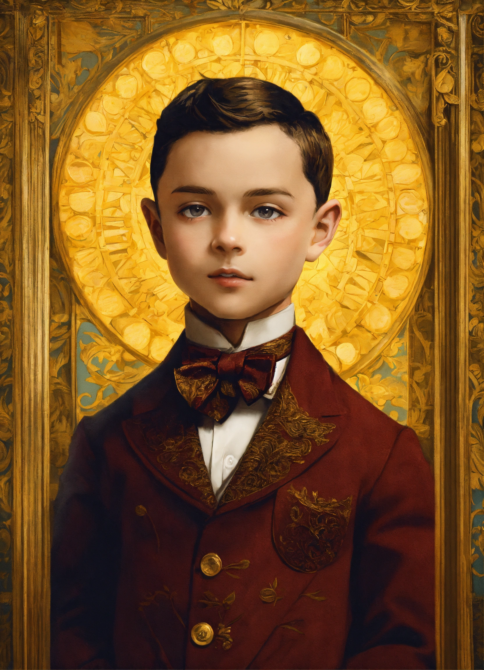 Lexica - Portrait du petit Sheldon, habillé comme un homme riche et classe