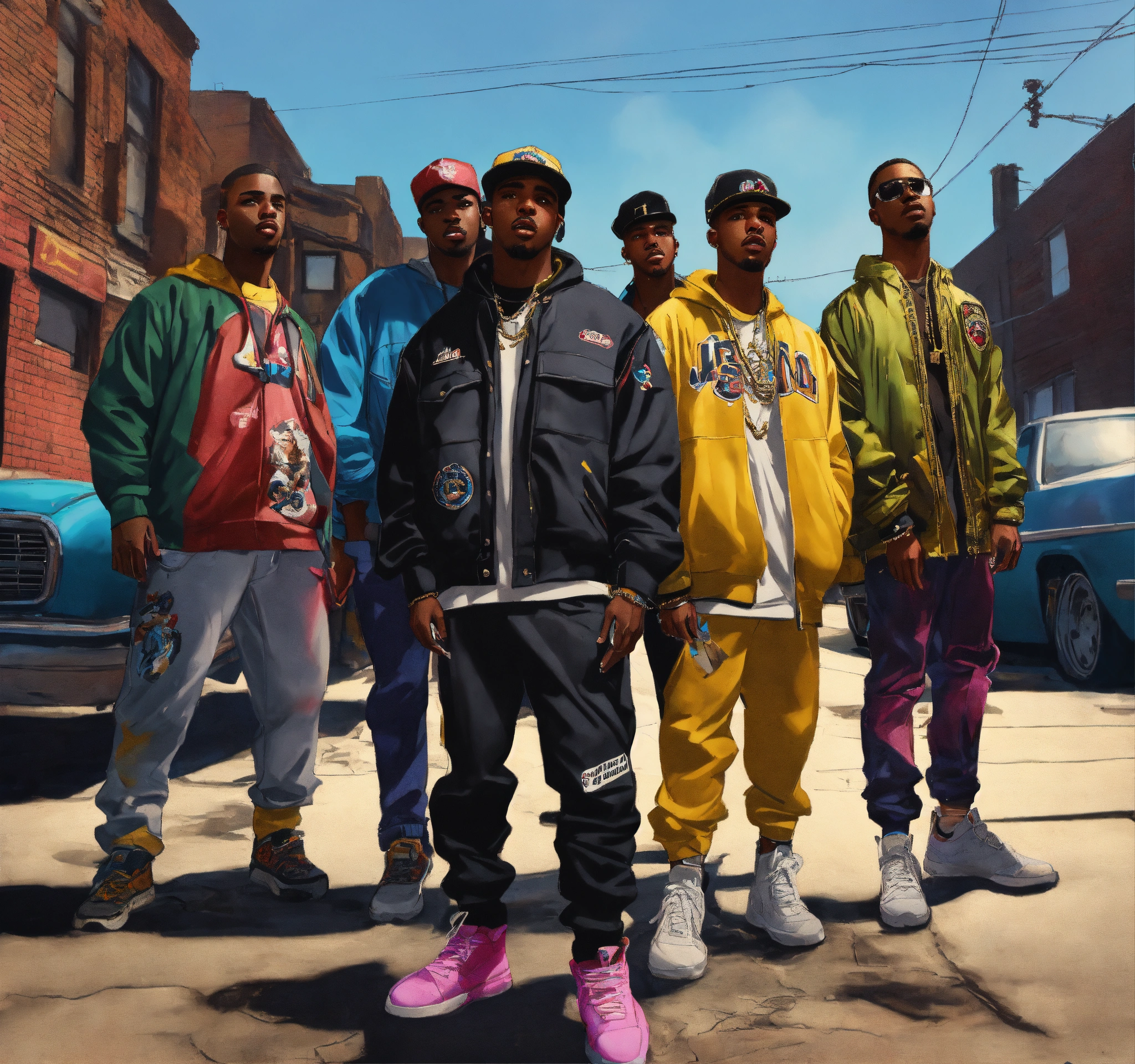 Lexica - Pop art, hyperrealist full body portrait of black rapper 