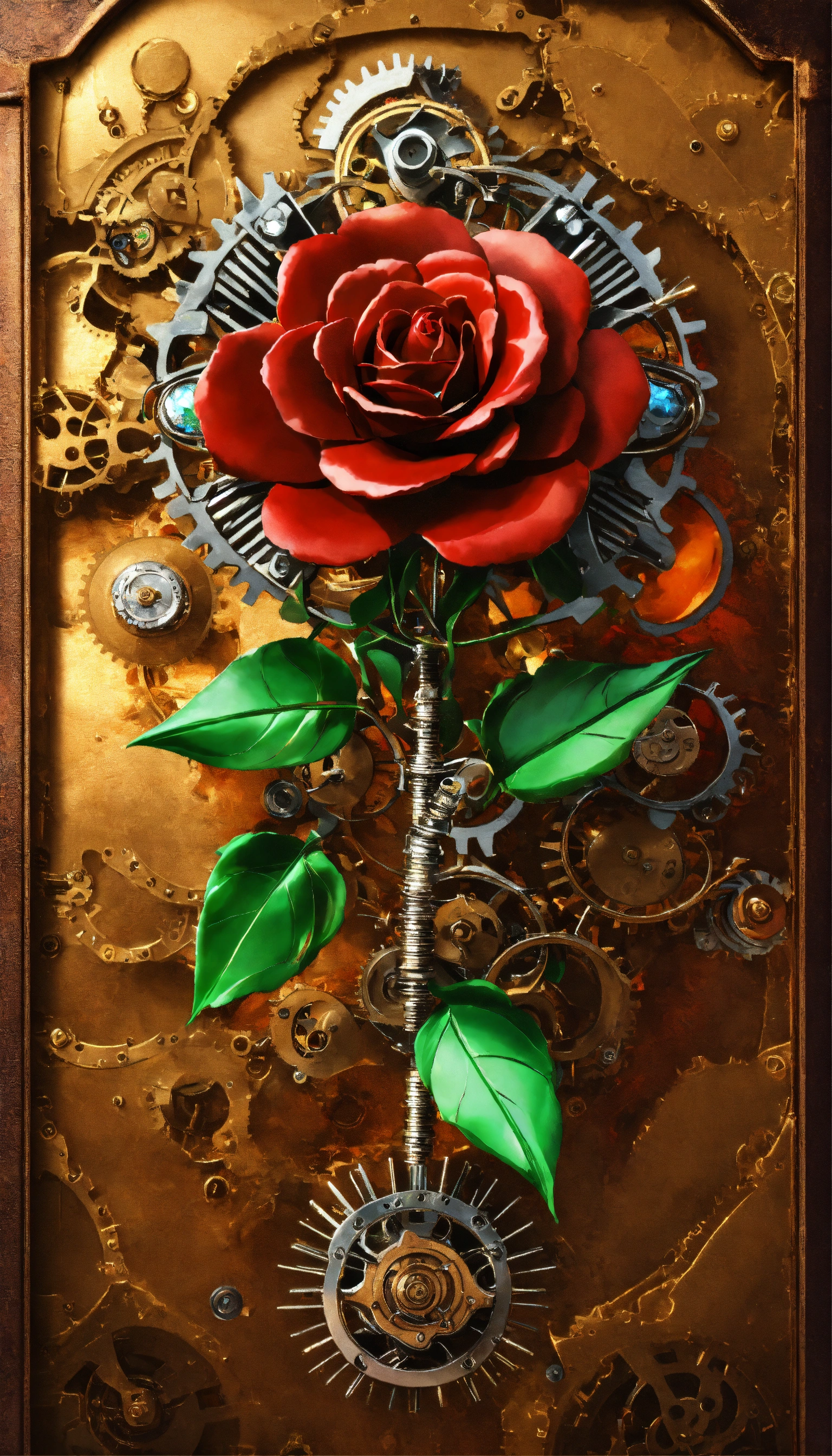 Lexica - Complex multi-layer metal mechanical steampunk flower rose ...