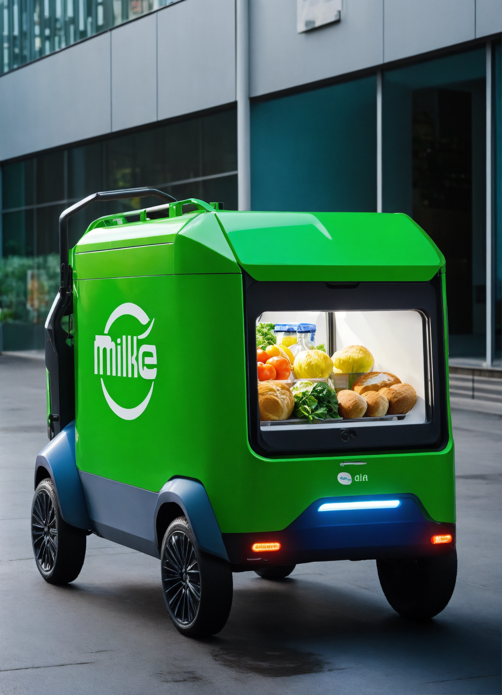 Lexica - Driverless Grocery Delivery Vehicle. Milk, Bread, Vegetables ...