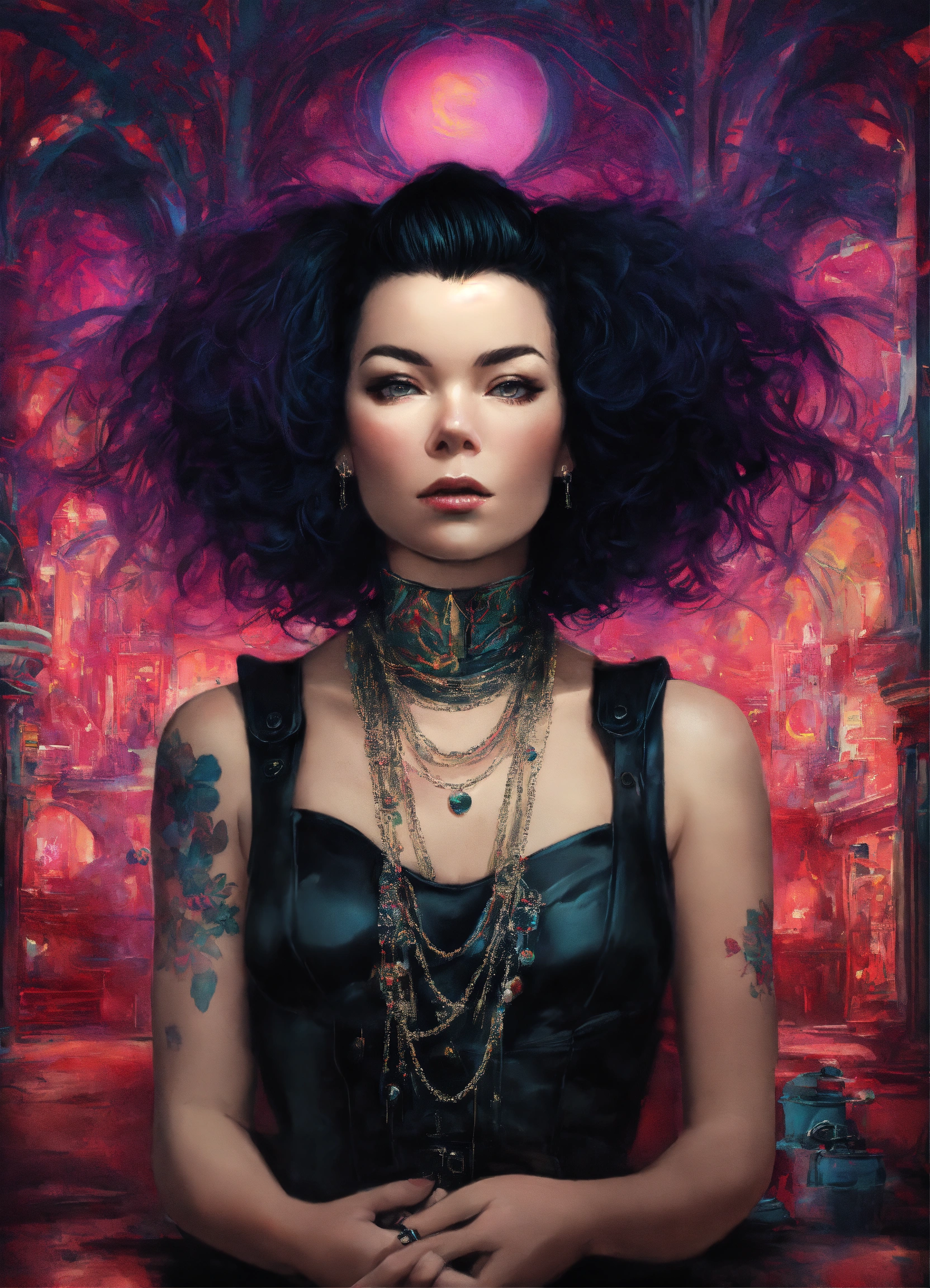 Lexica - I’m Photorealistic portrait of A gothic grunge punk Neo noir ...