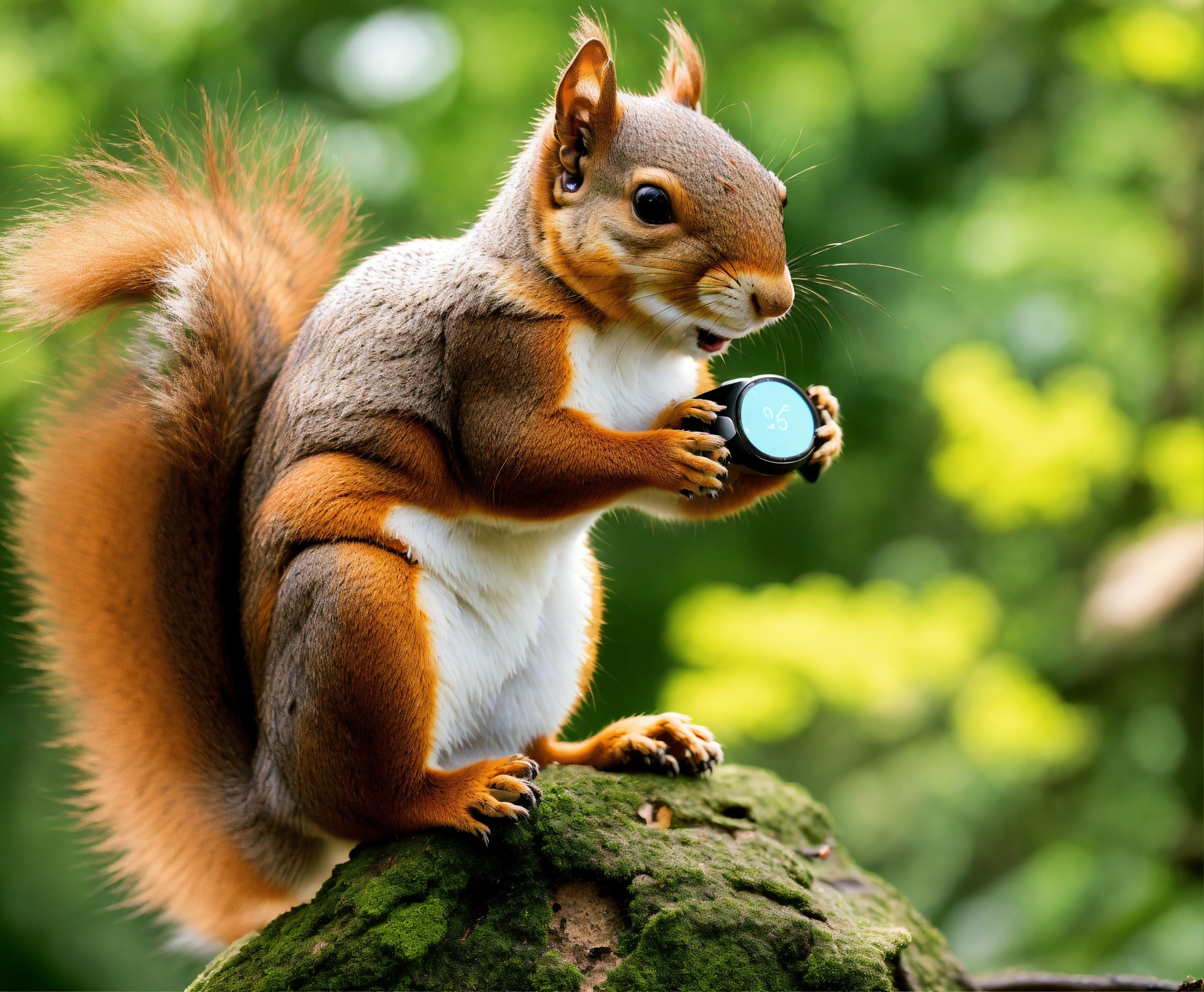 Lexica - Please picture squirrels adopting new technology such as a ...