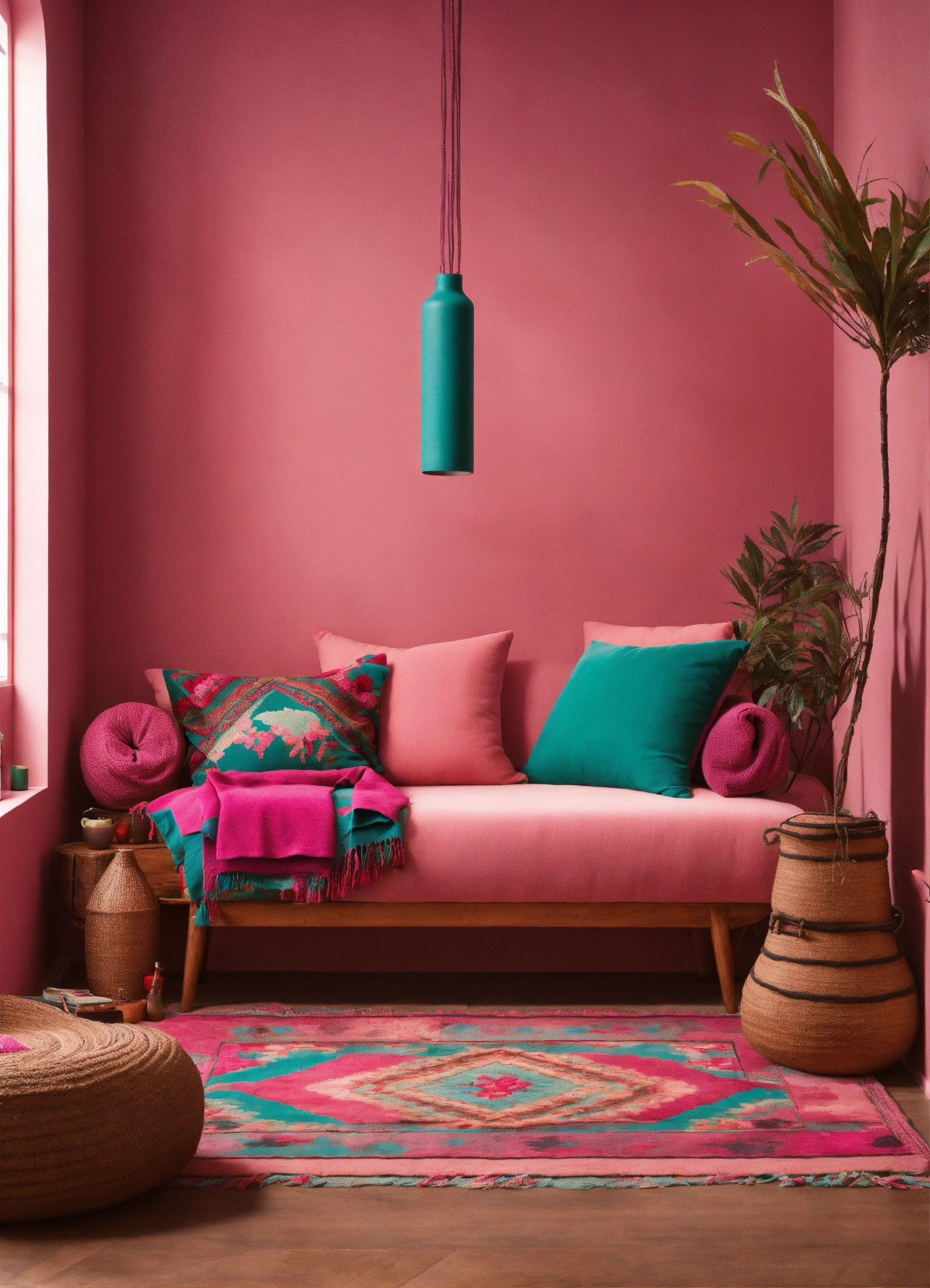 Lexica - Create some mexican style interior design with turquise and ...