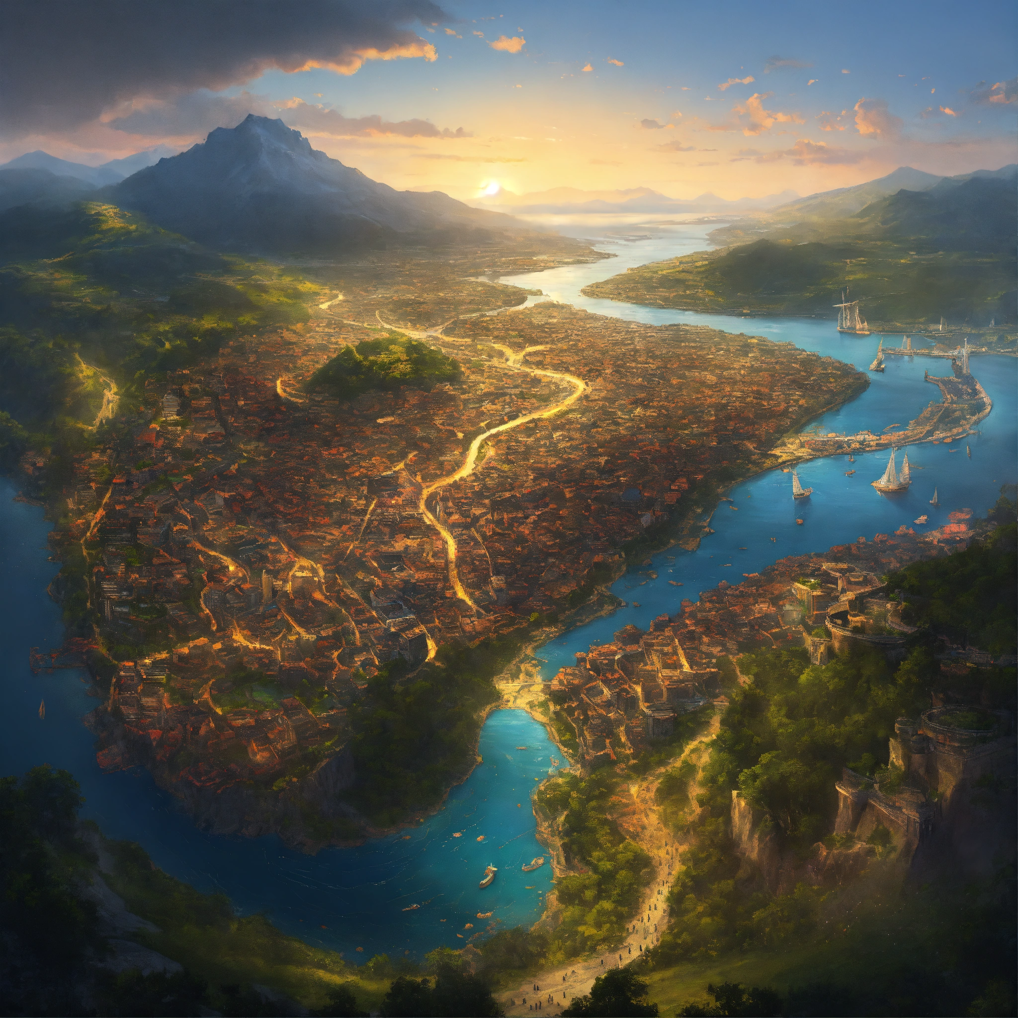 Lexica - City built like a crust atop the rolling, steep hills are ...