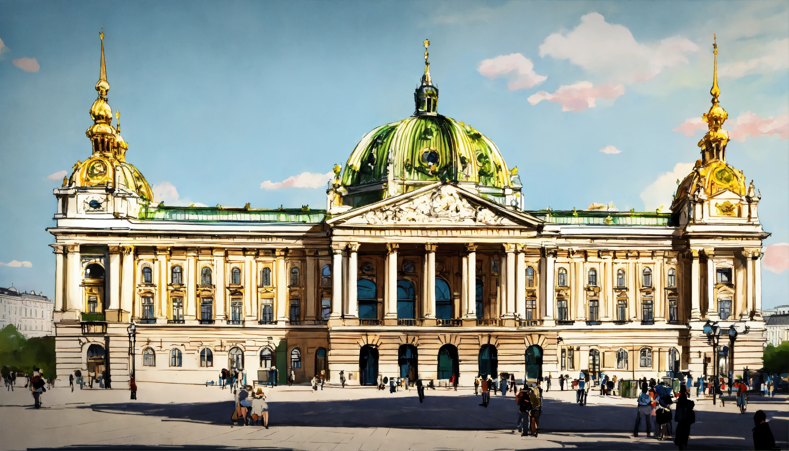 Lexica - A sketch of a vienna landmark