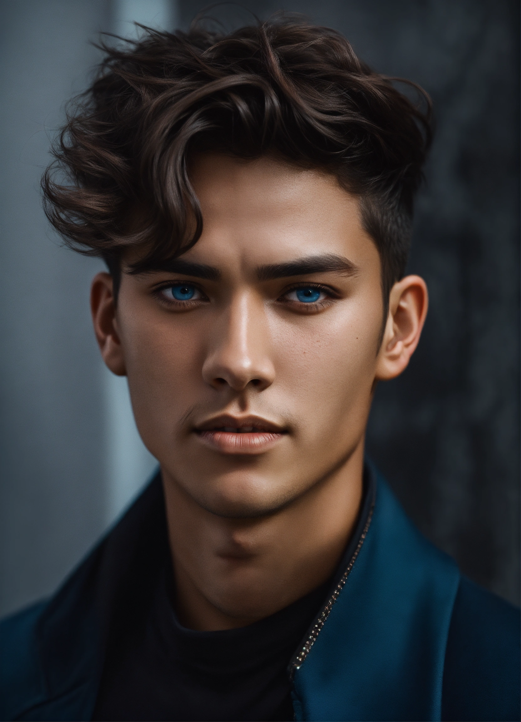 Lexica - Young man; Deep caramel tan skin, angular features; sharp ...