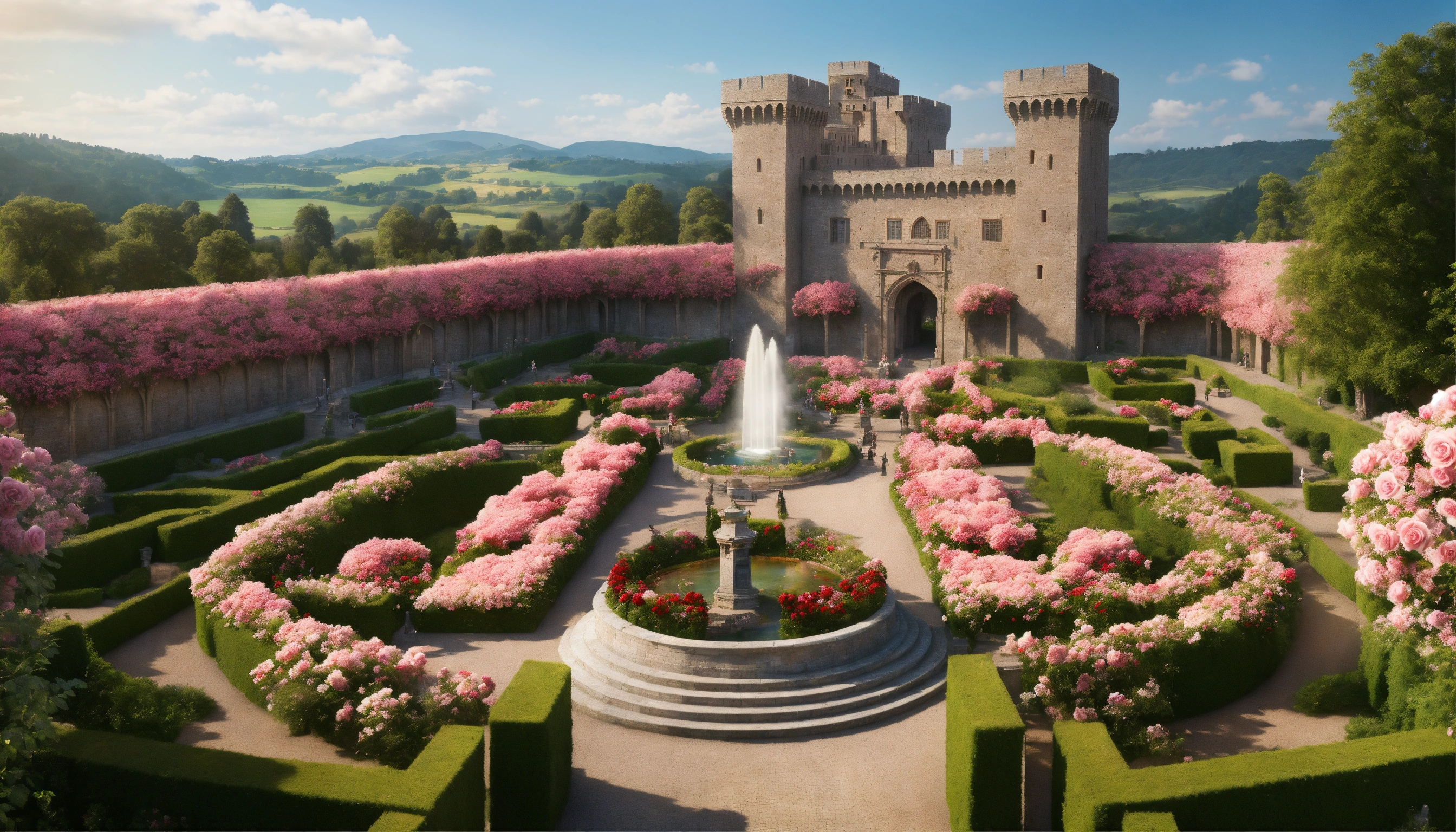 Lexica - Ultra realistic, photorealistic, palace of roses, medieval ...