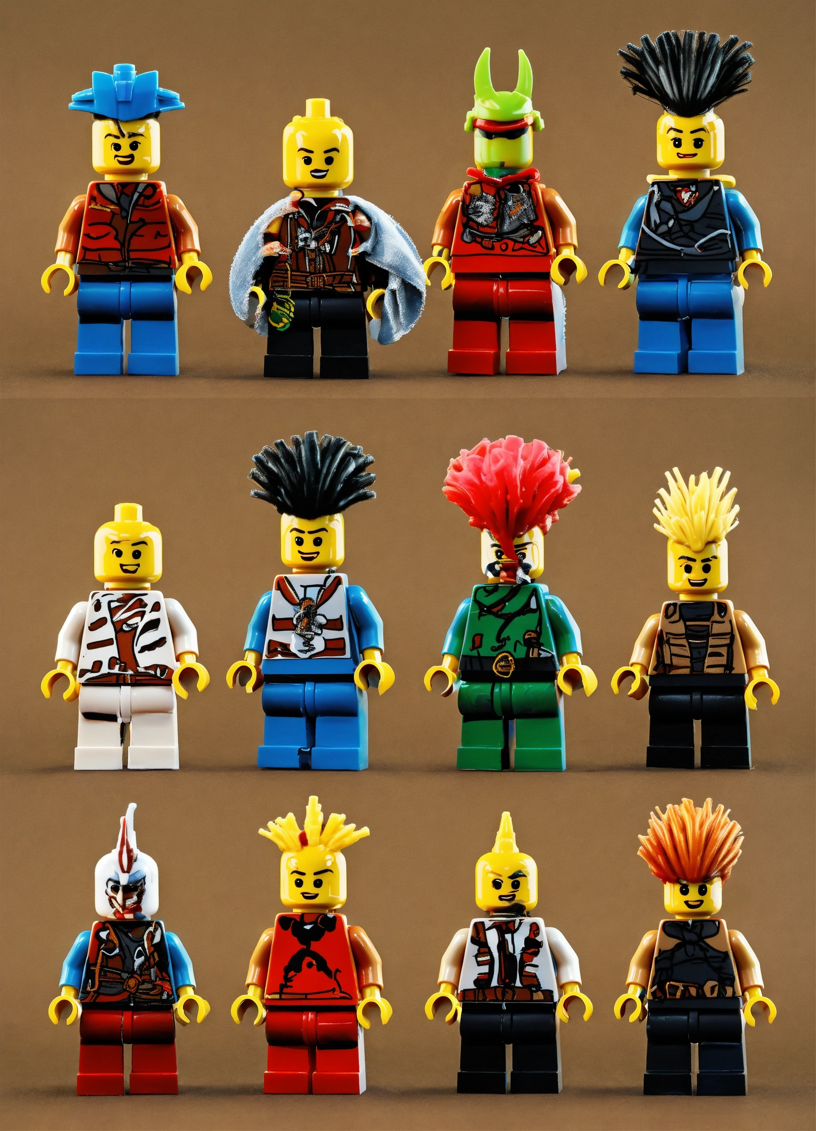 Lexica - Seven Lego characters. All seven have Mohawks. Small fry ...