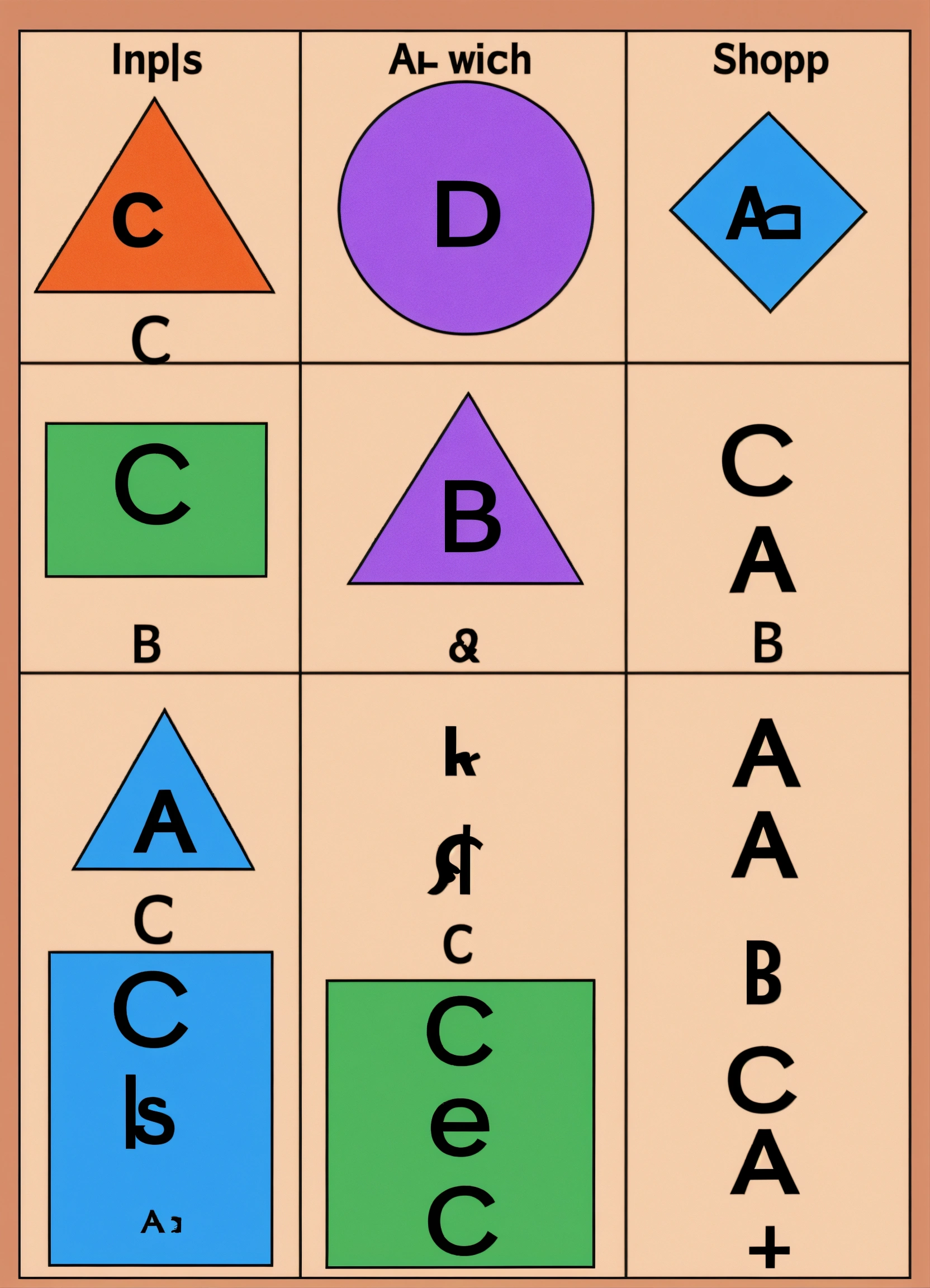 Lexica - Multiple choice question. Which shape is a triangle. (a) a ...
