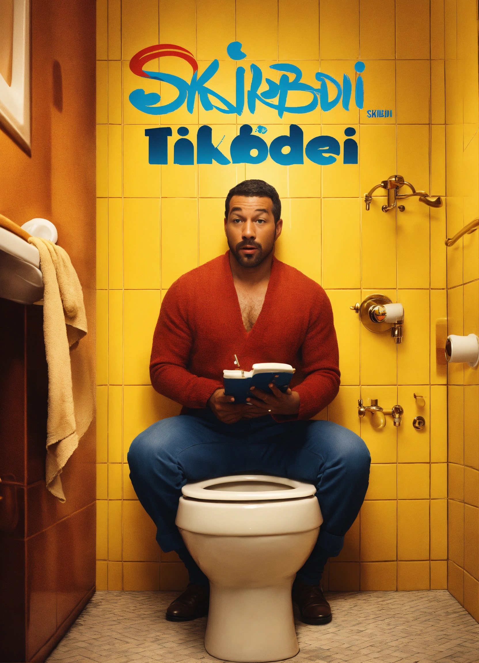 Lexica - A mans head in a toilet as a disney movie cover titled skibidi  toilet