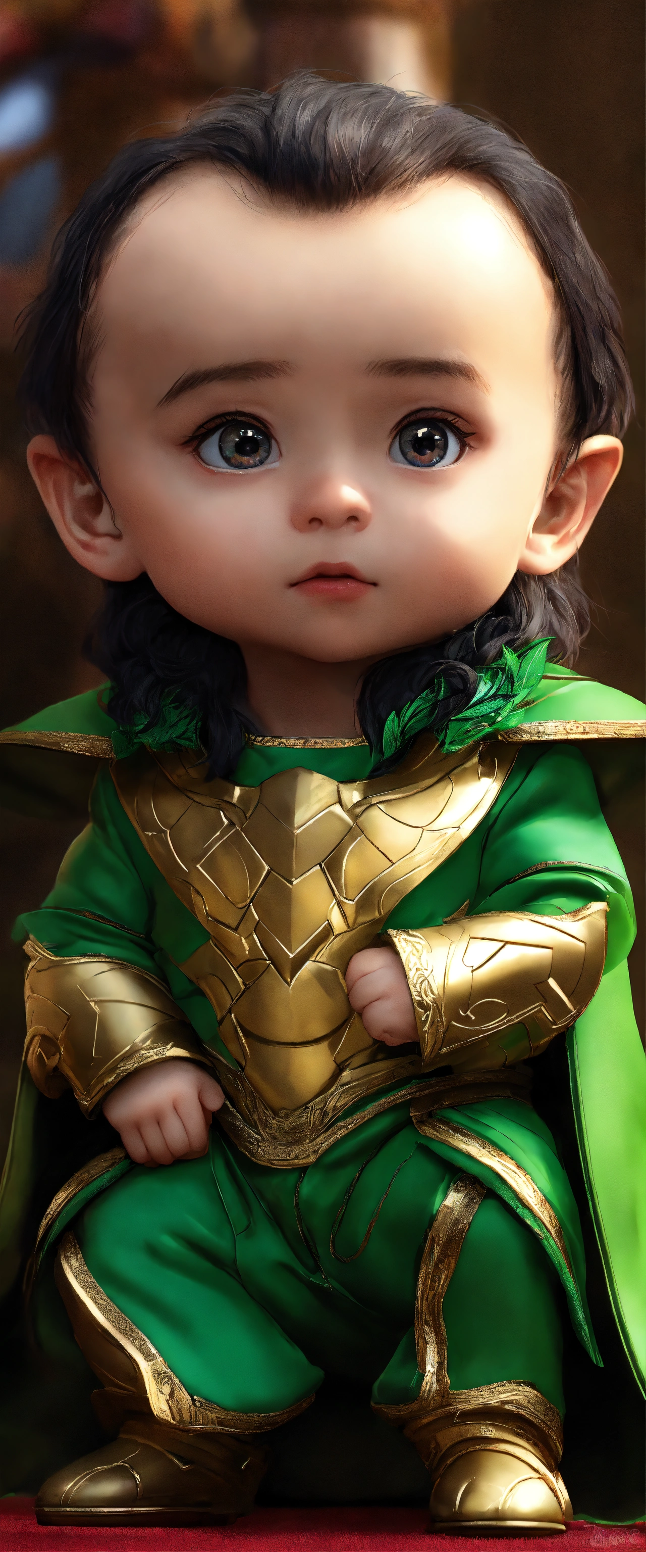 Lexica - Loki as a cute baby, cartoon effect, very big eyes. More ...