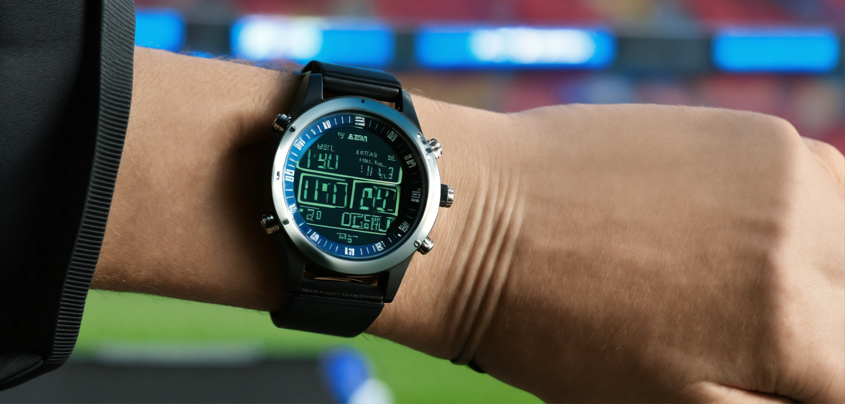 Lexica - Digital watch on the wrist of a football referee during the ...