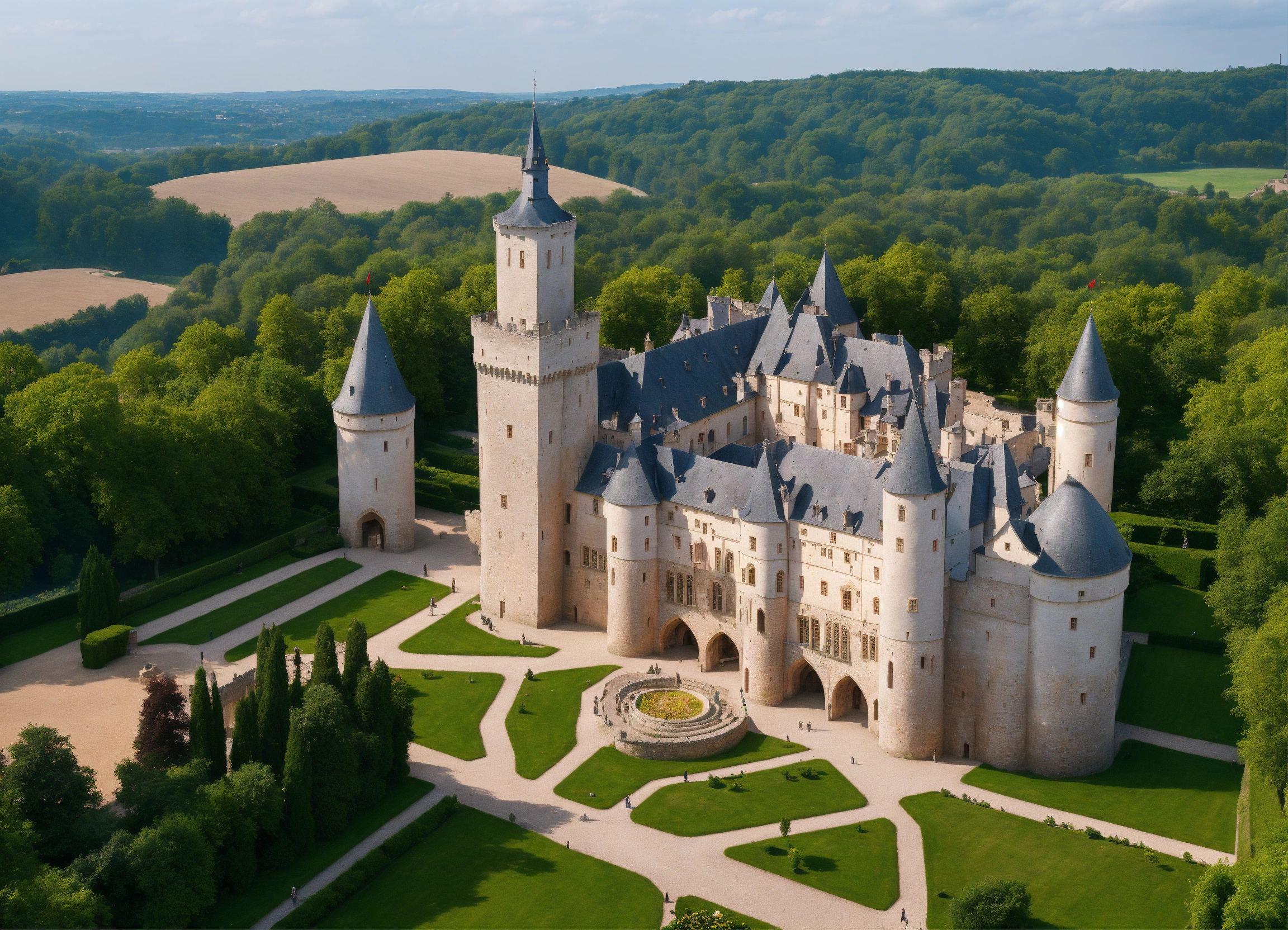 Lexica - Ultra realistic, photorealistic, bird's eye view of a medieval ...
