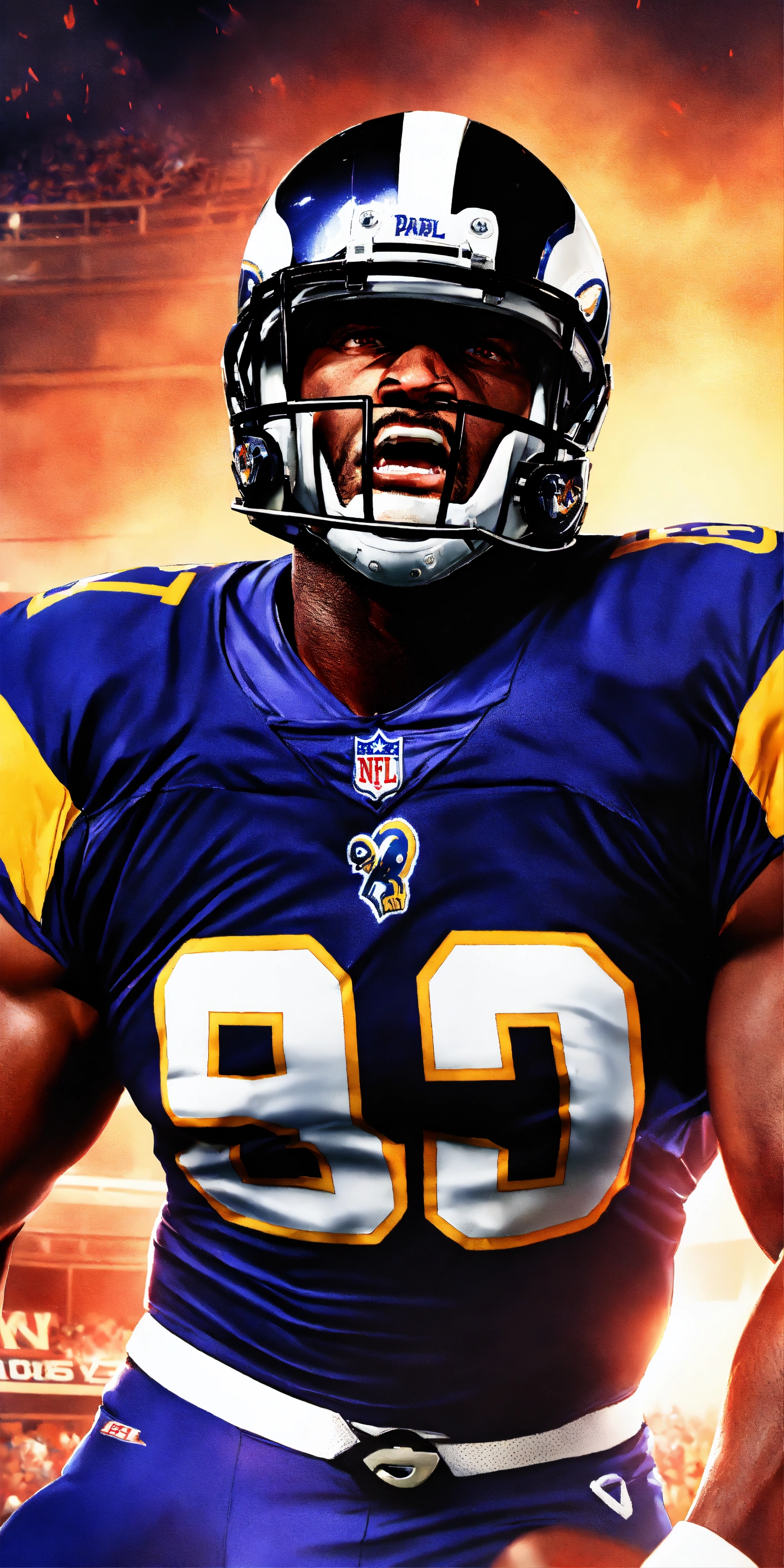Lexica - High end aggressive nfl football player, photography, dramatic ...