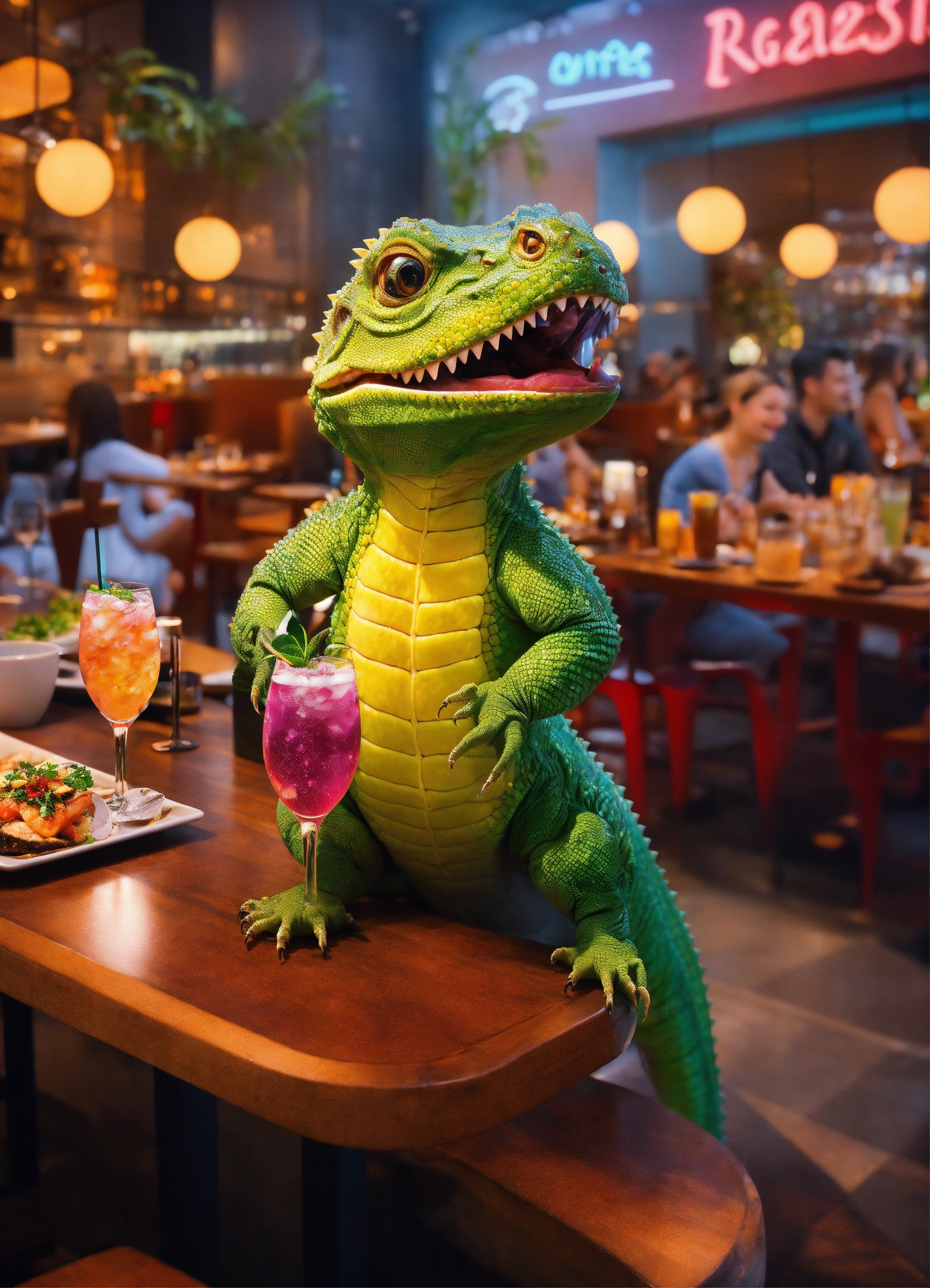 Lexica - A CUTE AND FRIENDLY BIG LIZARD, SPARKLING EYES, COMIC STYLE ...
