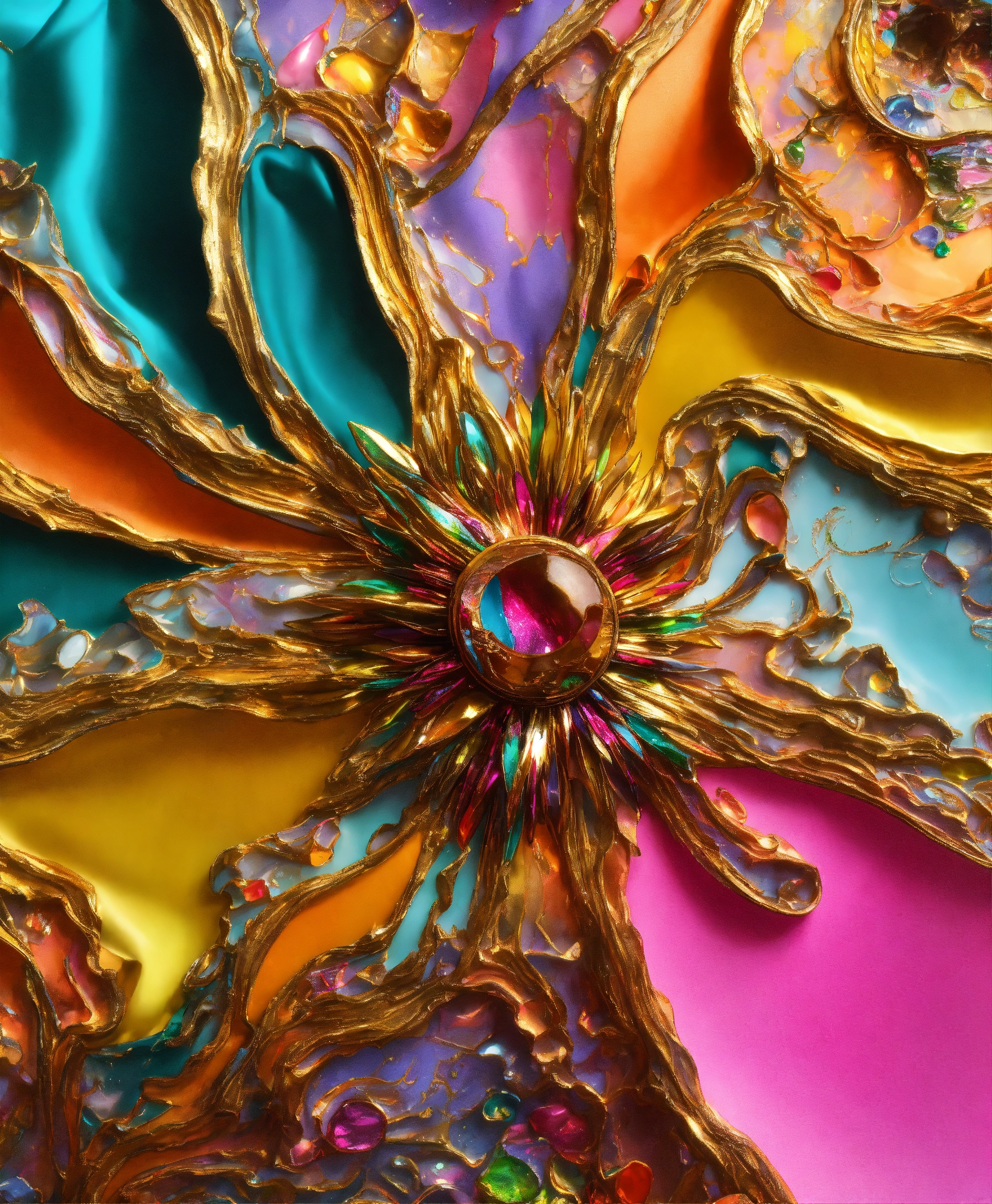 Lexica - Colorful abstract painting oil and water complex complicated ...
