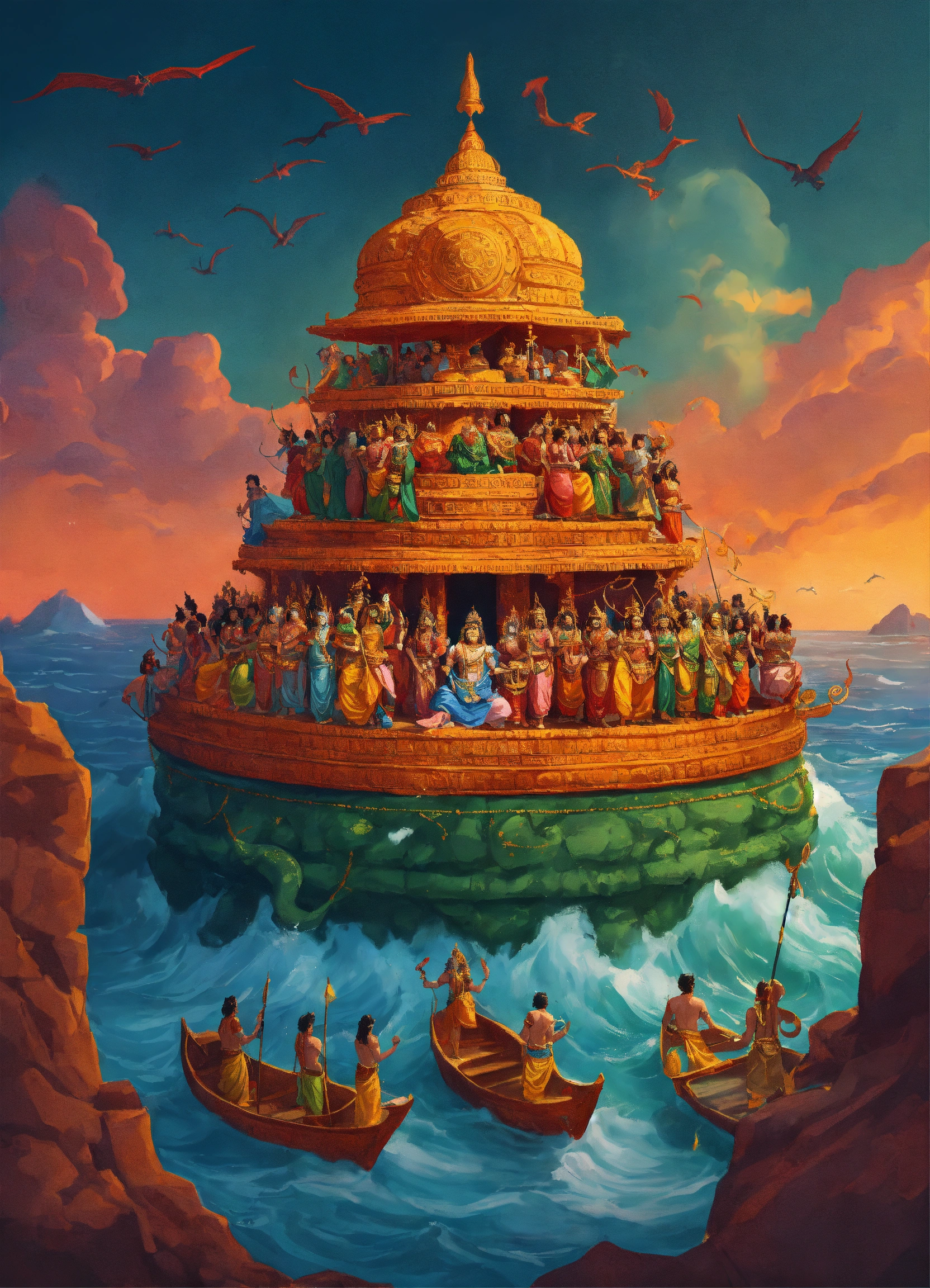Lexica - Create an illustration of a mesmerizing Indian mythological ...
