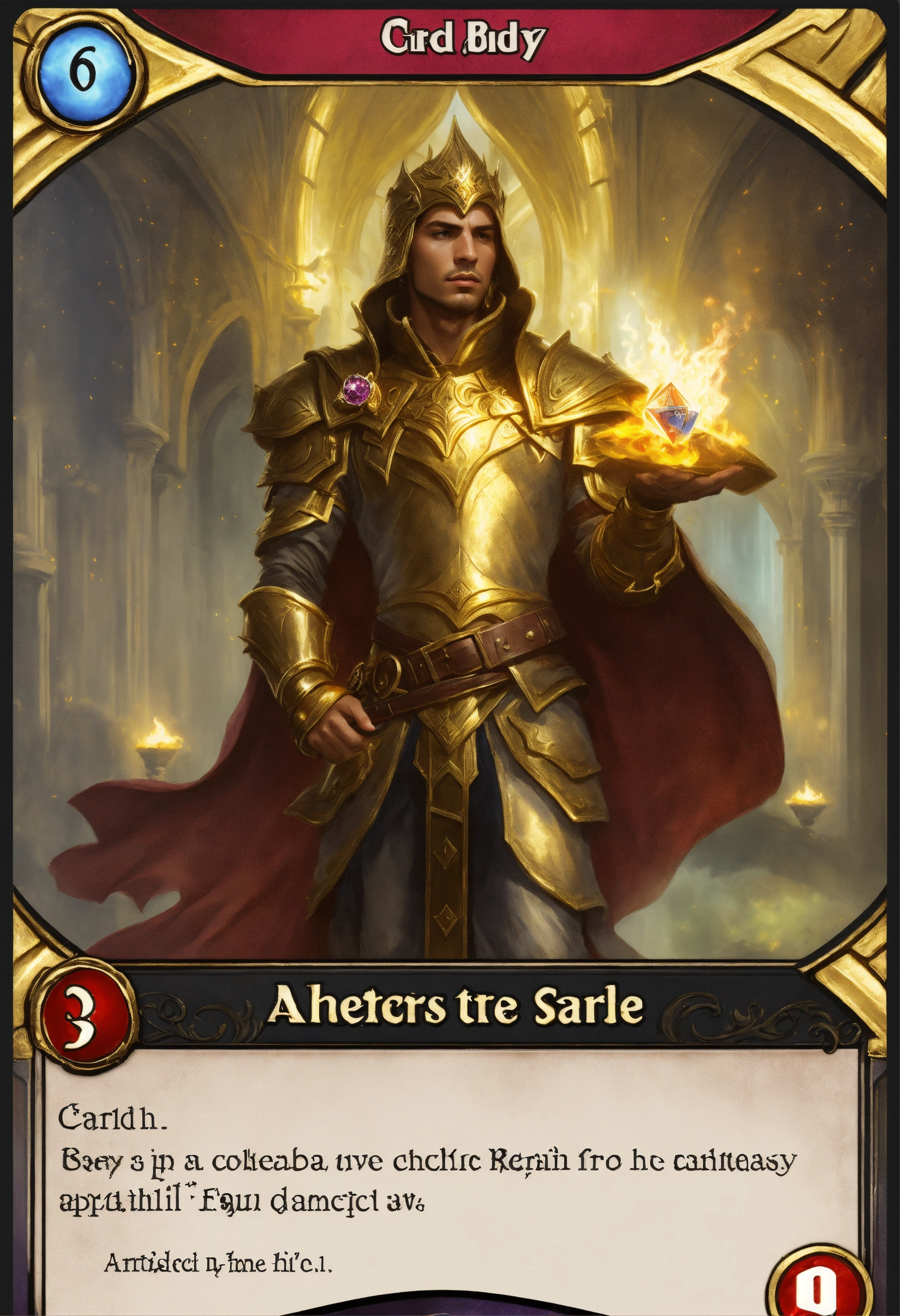 Lexica - Card template, fantasy, magic, heroic, gold, jewels, magic the ...