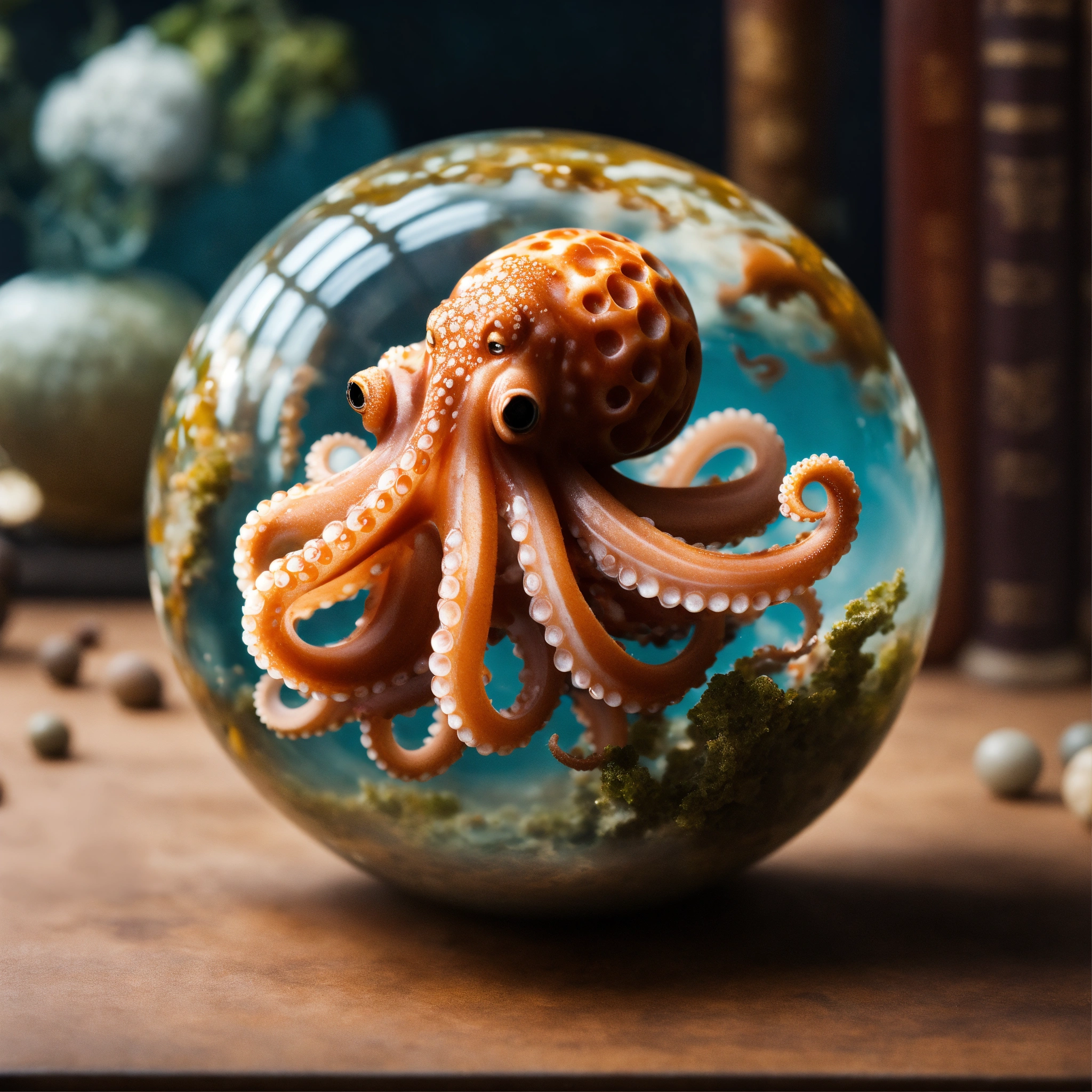 Lexica - Ultrarealistic octopus marble with oustanding elegant ...