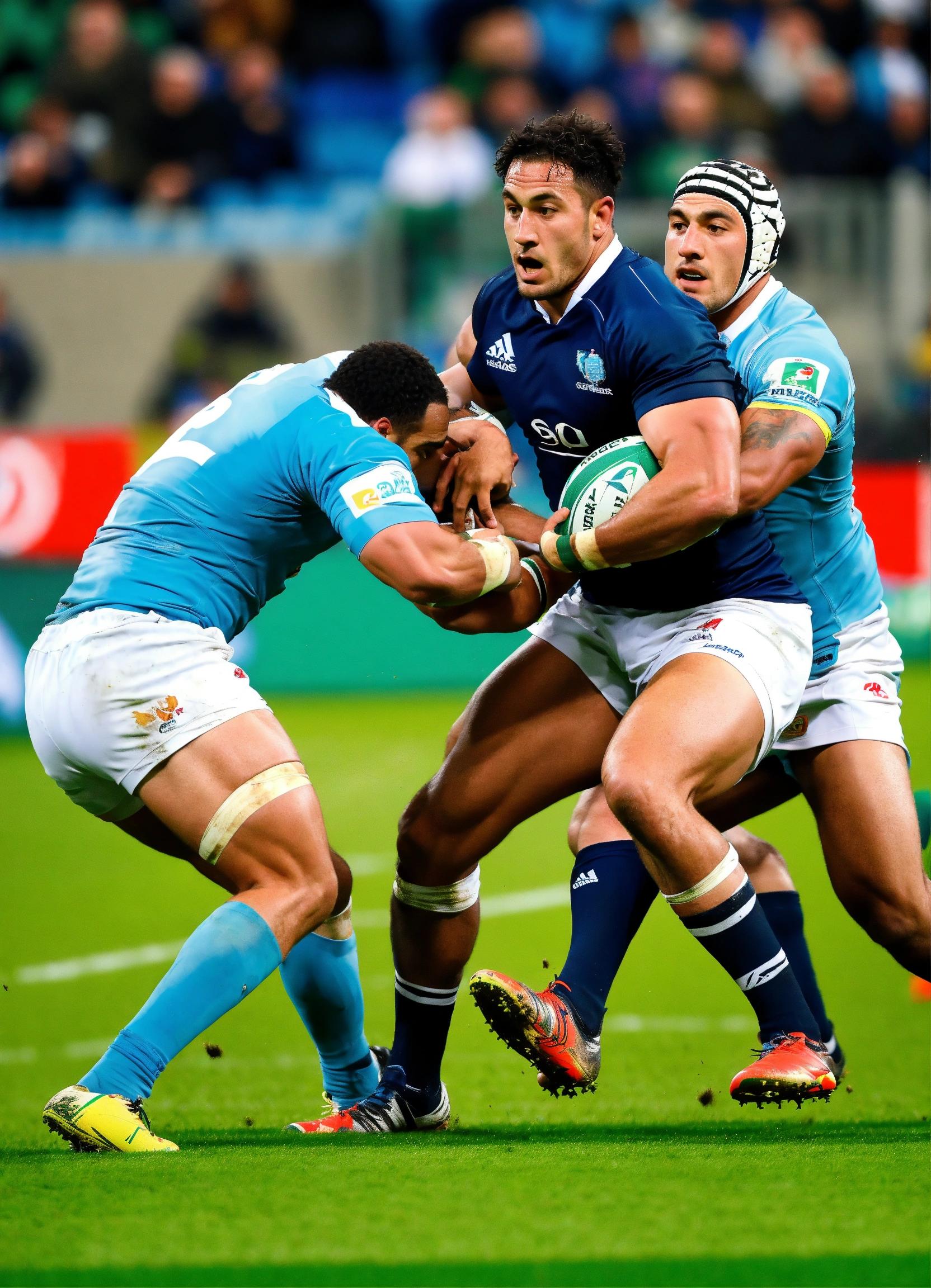 Lexica - Jugador de rugby Argentino, recibiendo un tackle de 3 ...
