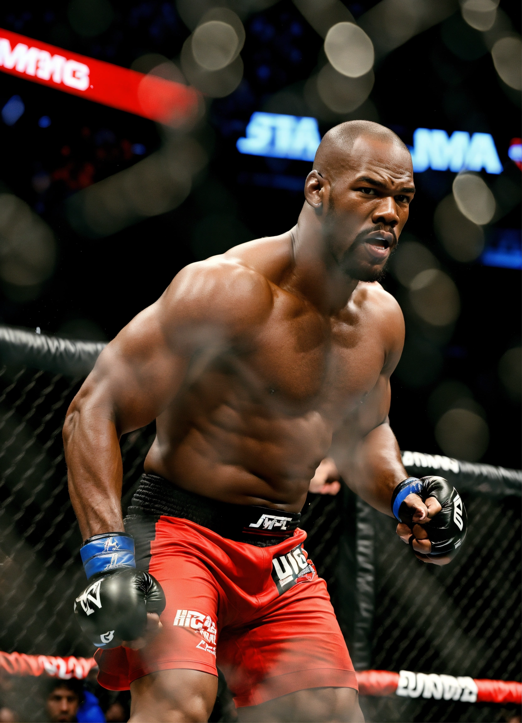 Lexica - Jon Jones combattant de MMA avec sa tenue de combat à l ...