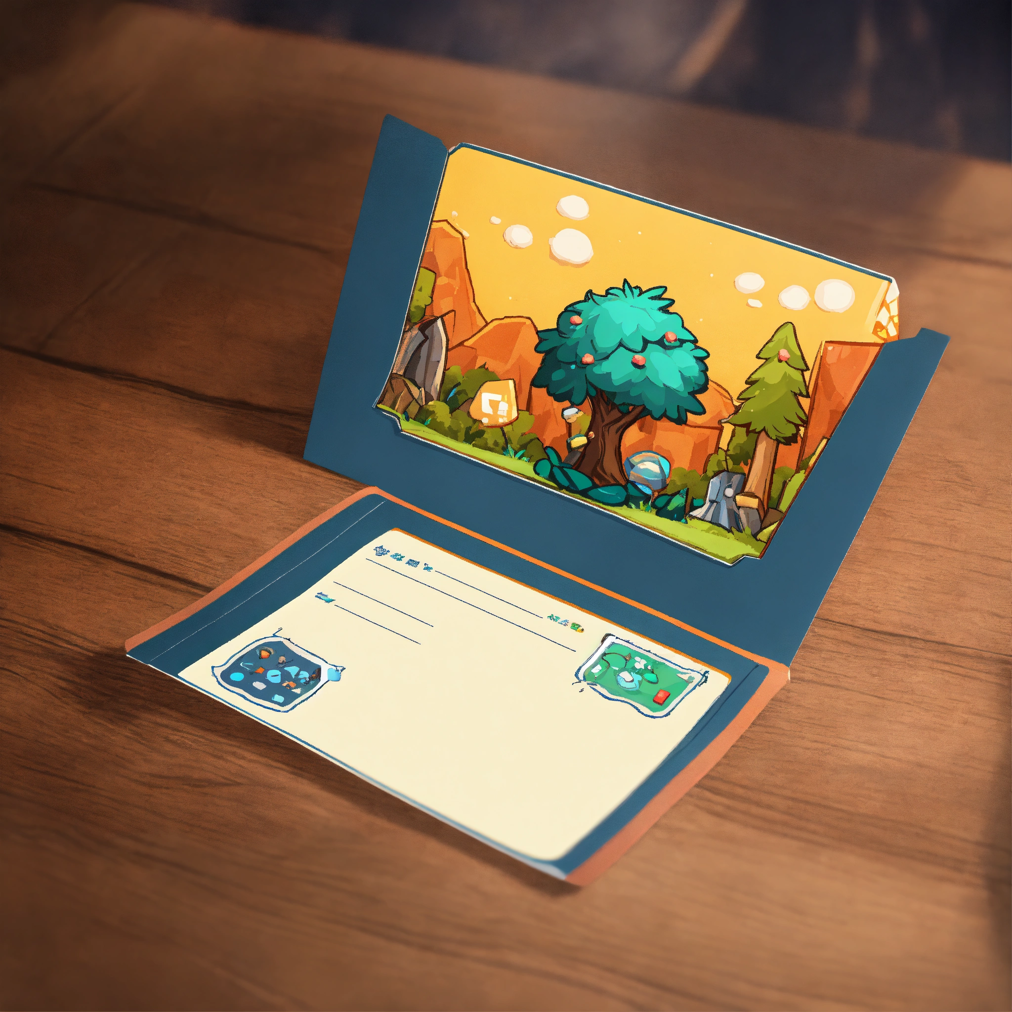 Lexica - A postcard in the envelop, game asset, handmade, game icon ...