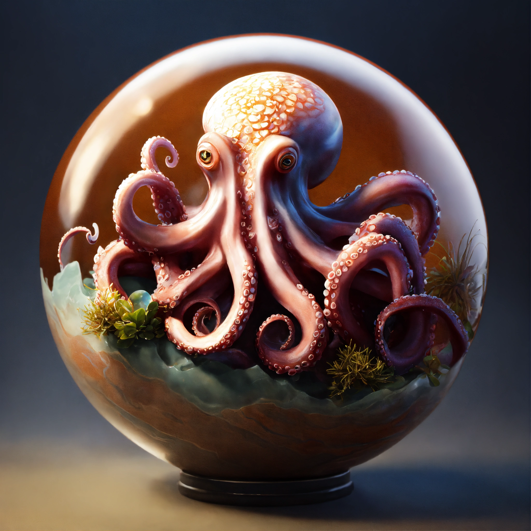 Lexica - Ultrarealistic octopus marble with oustanding elegant ...