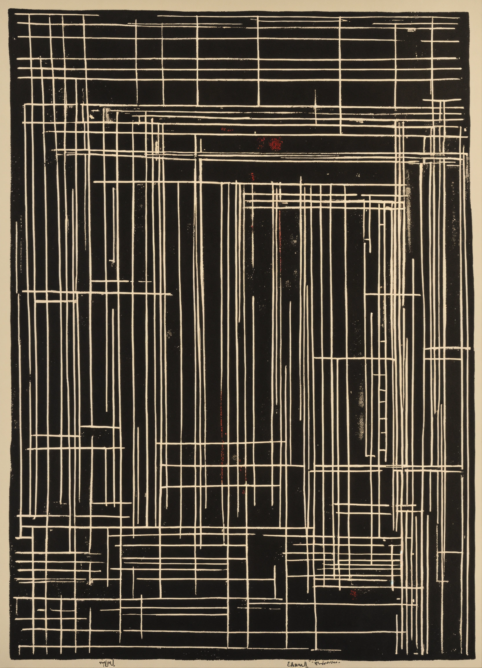 Lexica - Linocut, abstract art, drawing in the style of Emil ruder