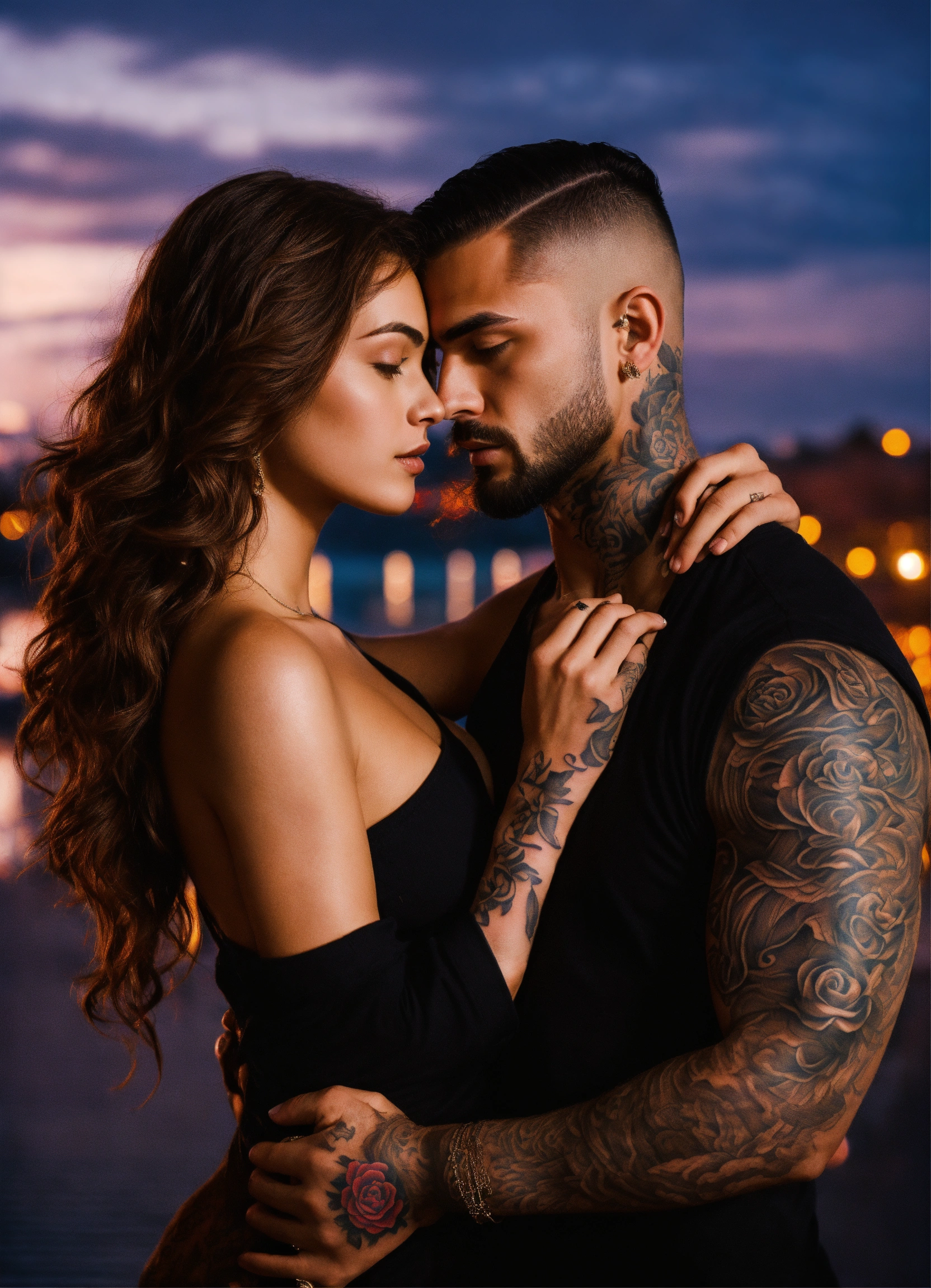 Lexica - Young attractive woman with wavy brown hair and a dangerous ...