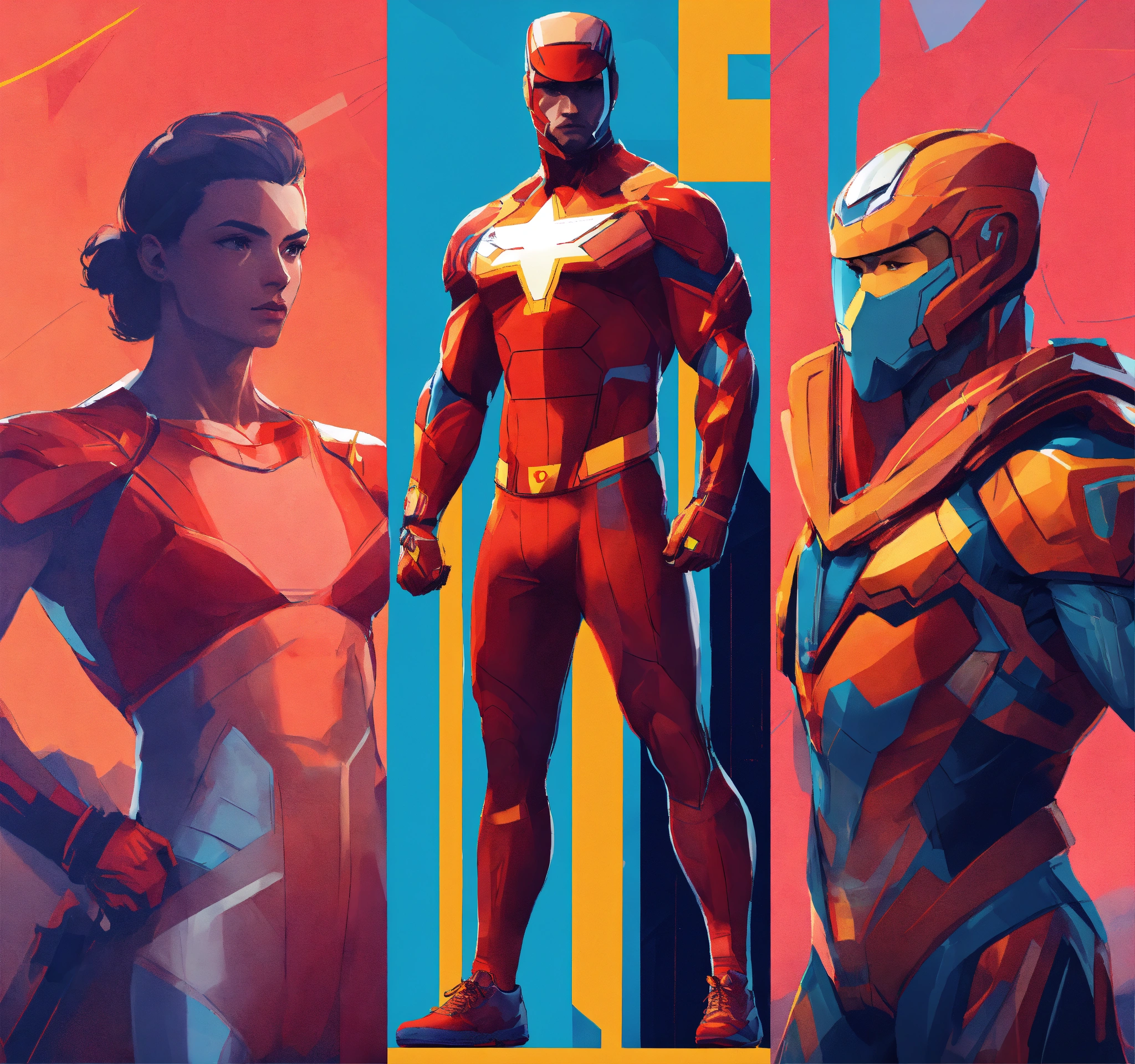 Lexica - Futuristic athlete designs, strong silhouette, heroes from ...