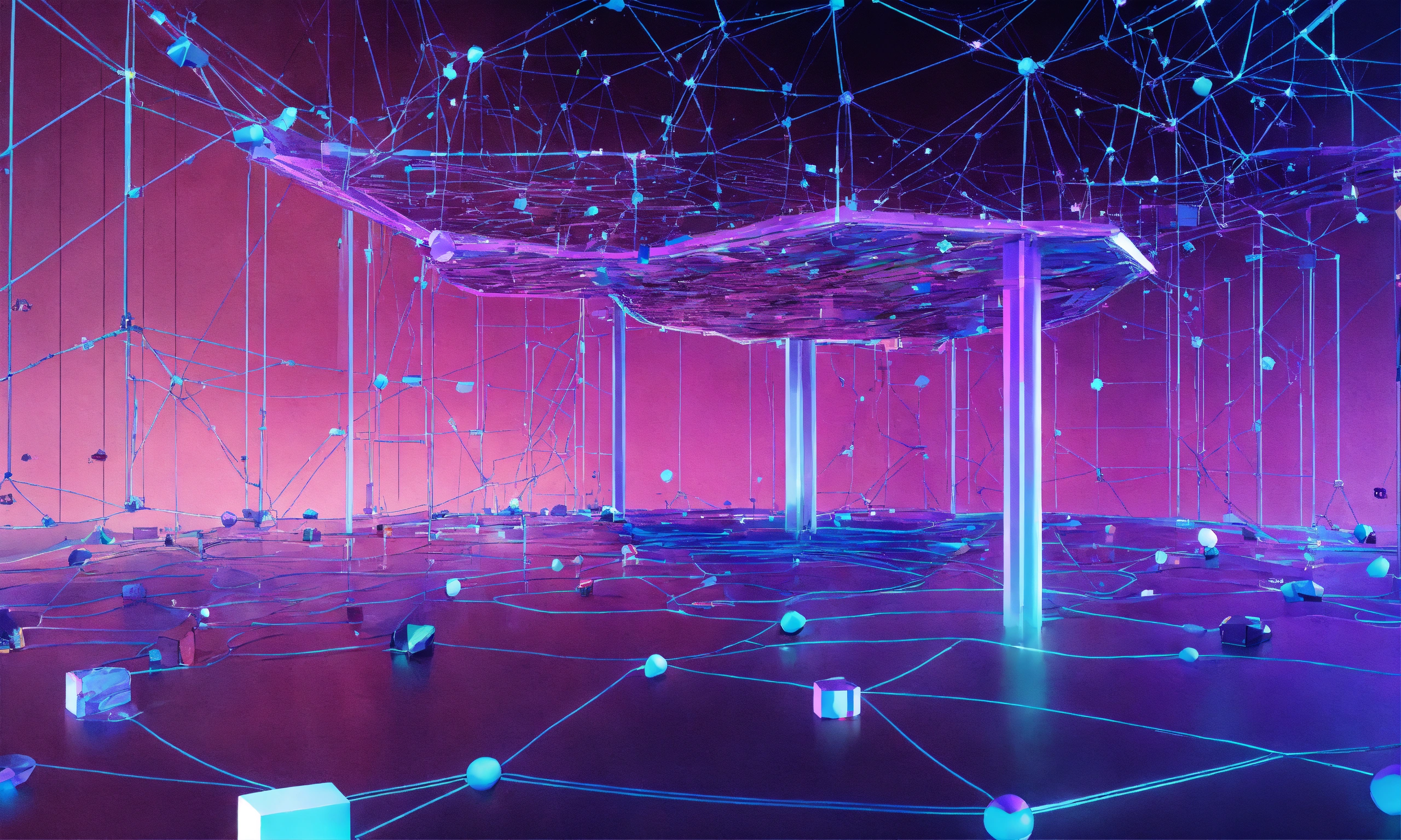 Lexica - Depiction of web3 metaverse. elements of cryptocurrencies ...