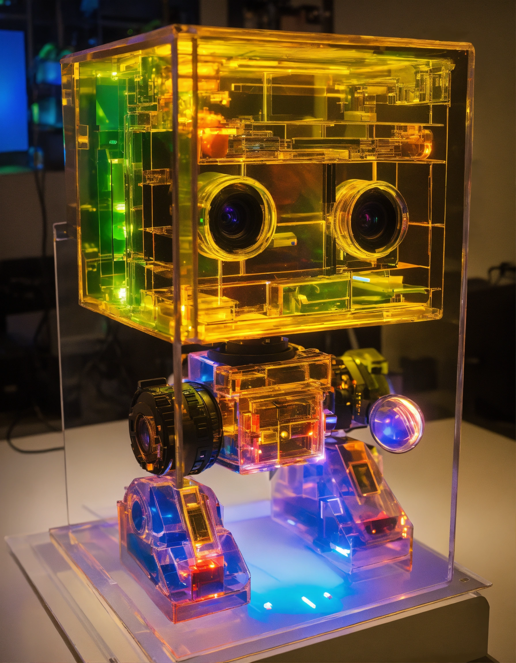 Lexica - Translucent polycarbonate, robot, thermal visor, opalescent ...