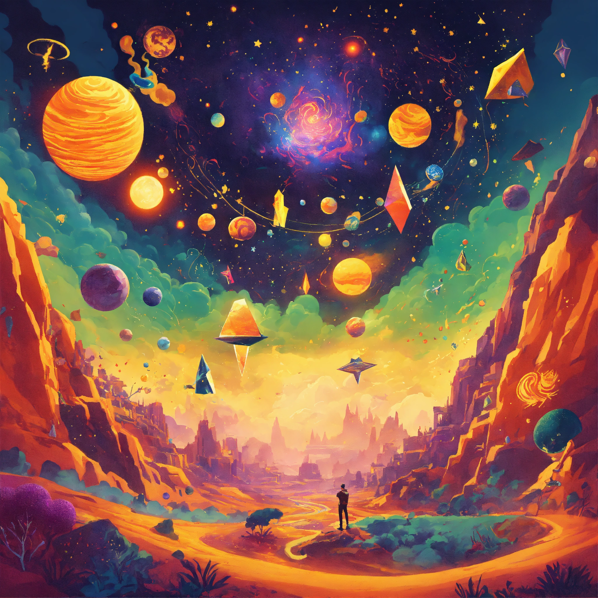 Lexica - Create a vibrant, cartoon-style poster depicting a whimsical ...