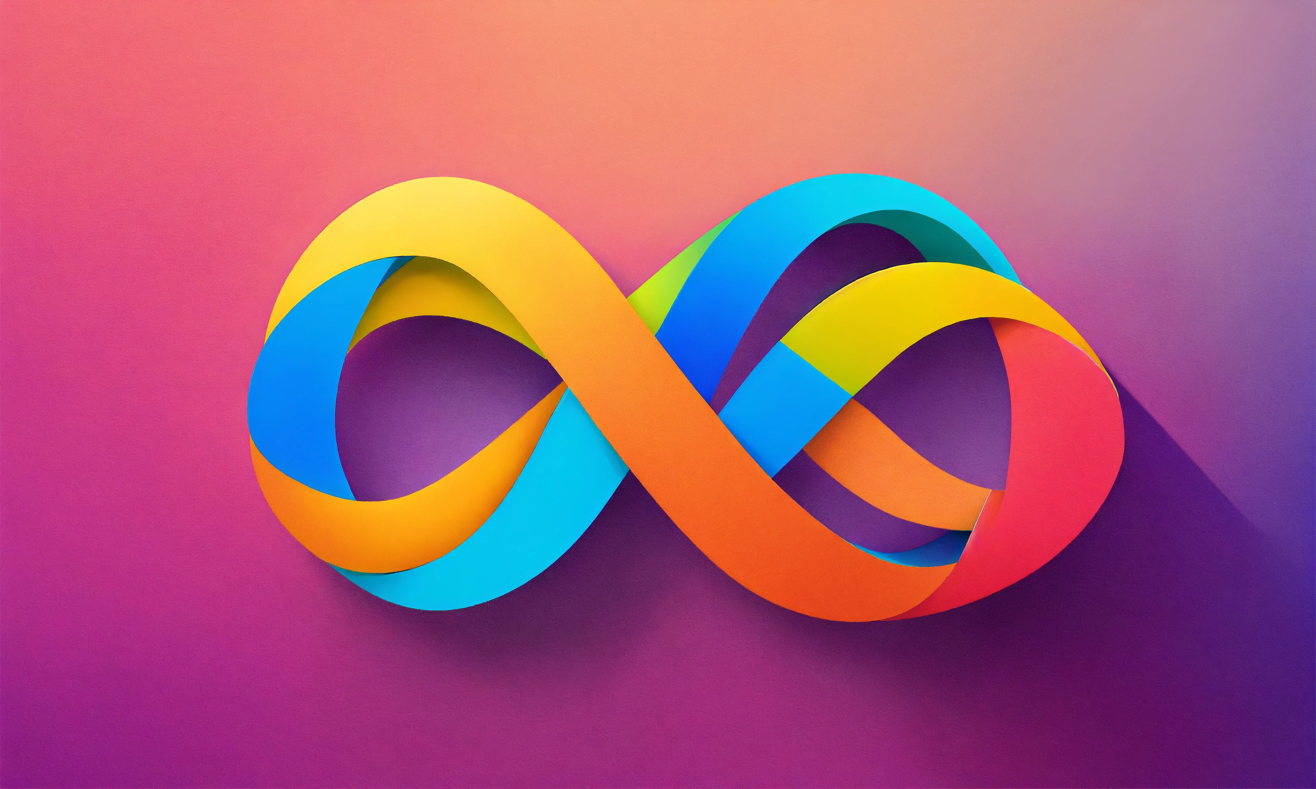 Lexica - Colorful infinity symbol 8 shaped flat icon