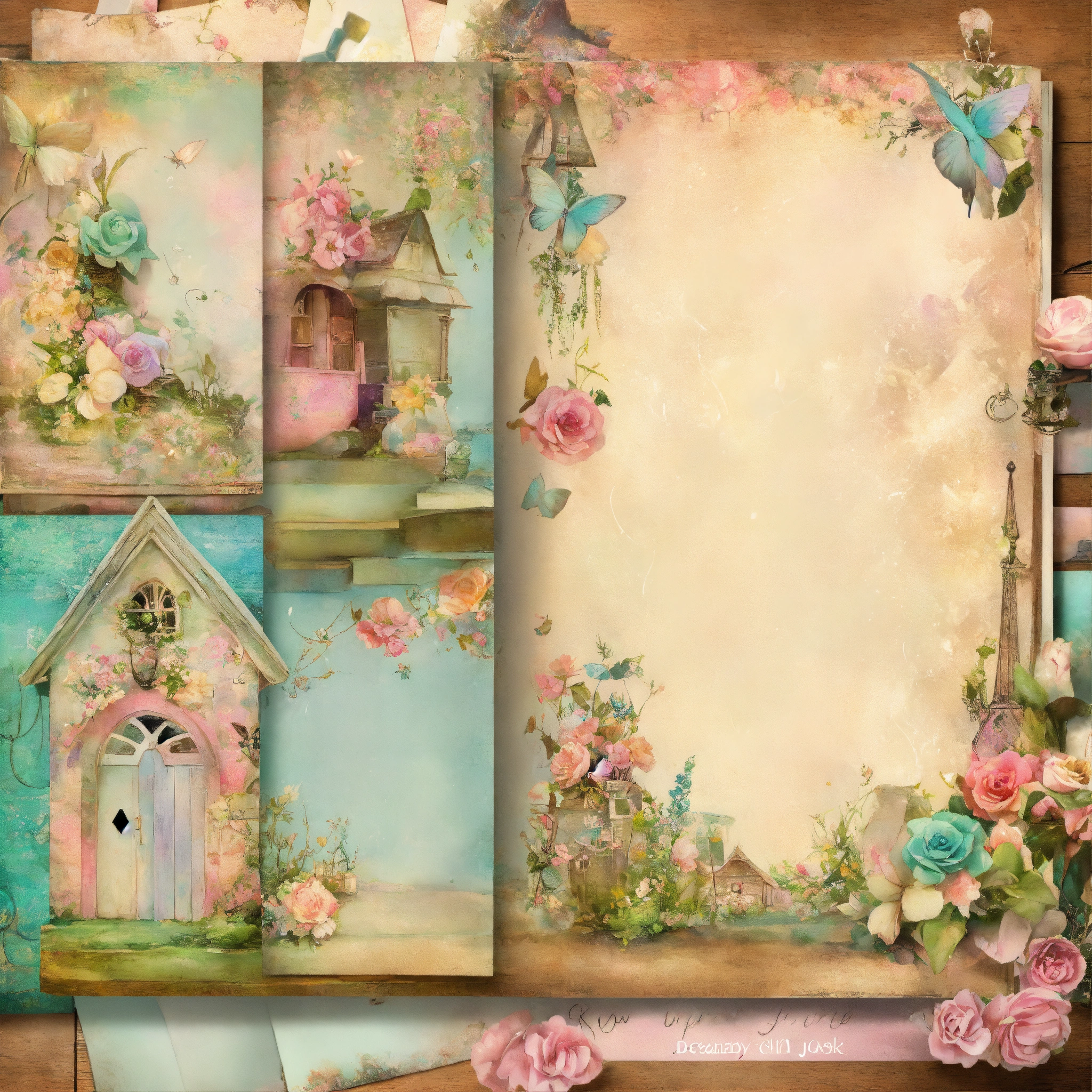 Lexica - Shabby chic dreamy mist pastel junk journals Fantasy Junk ...