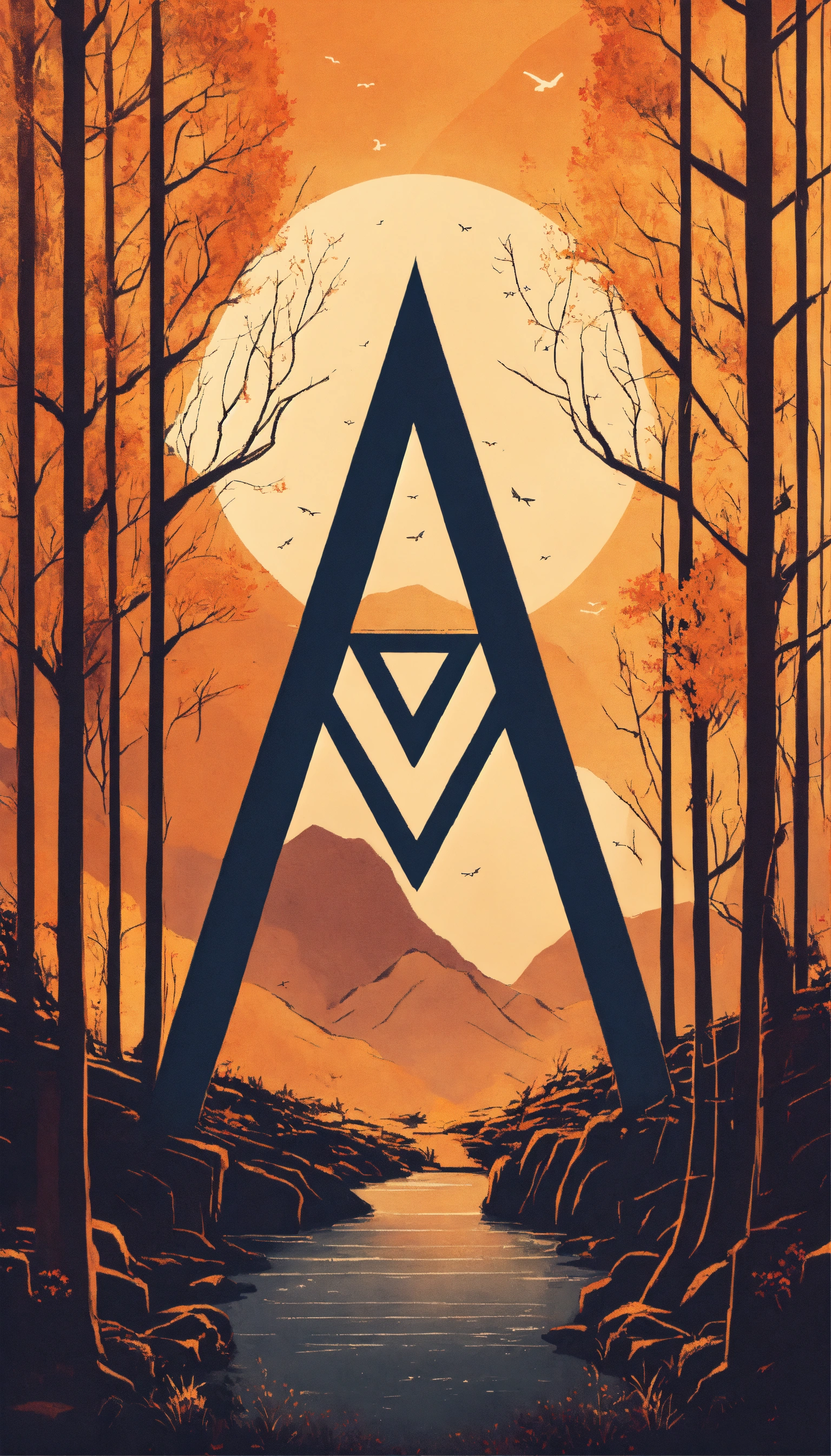 Lexica - Mead, simplistic, logo, Nordic runes in the back ground