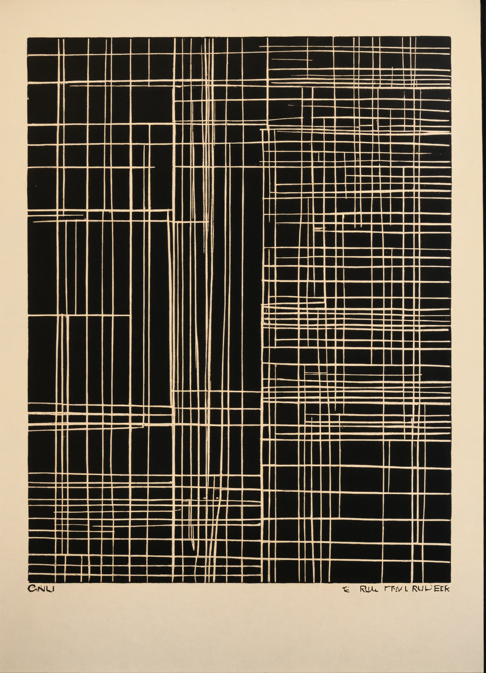 Lexica - Linocut, abstract art, drawing in the style of Emil ruder