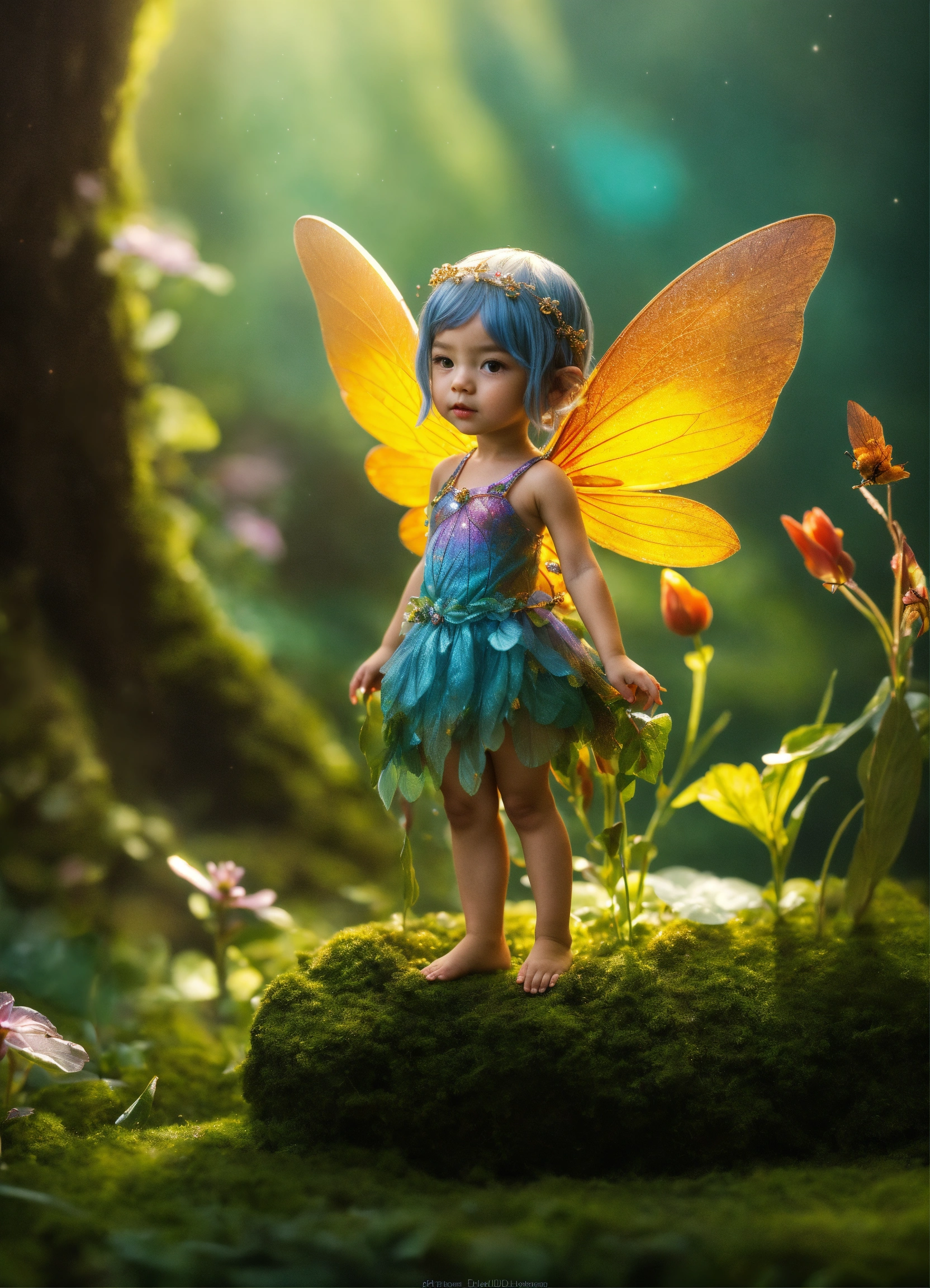 Lexica - A beautiful little pixie full body playing in a mystical world ...