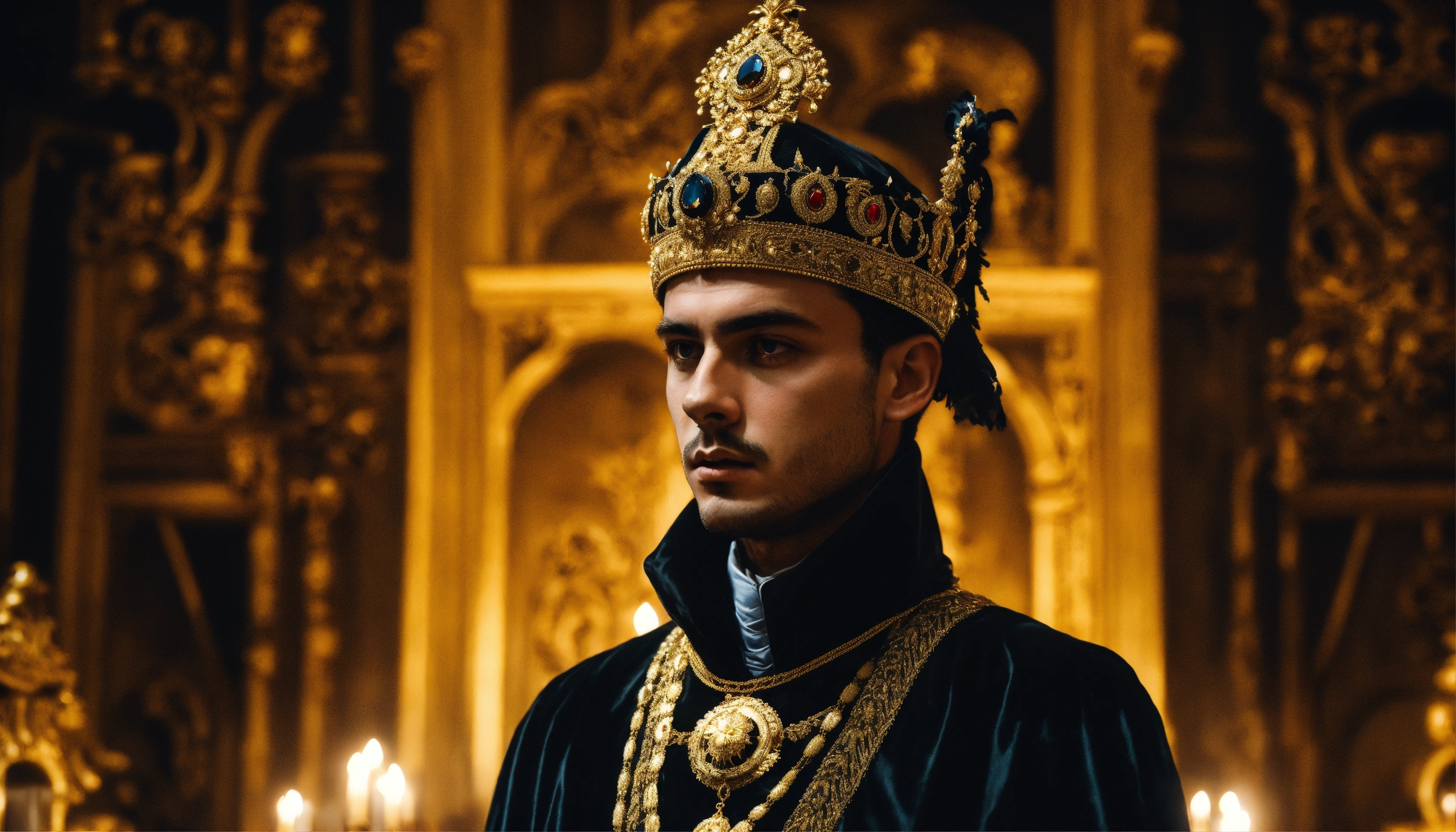 Lexica - Dark, mysterious and dramatic headshot of a young handsome ...