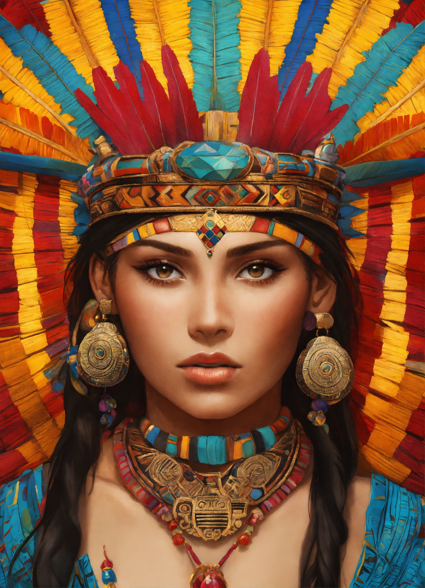 Lexica - Portrait of Aztec princess