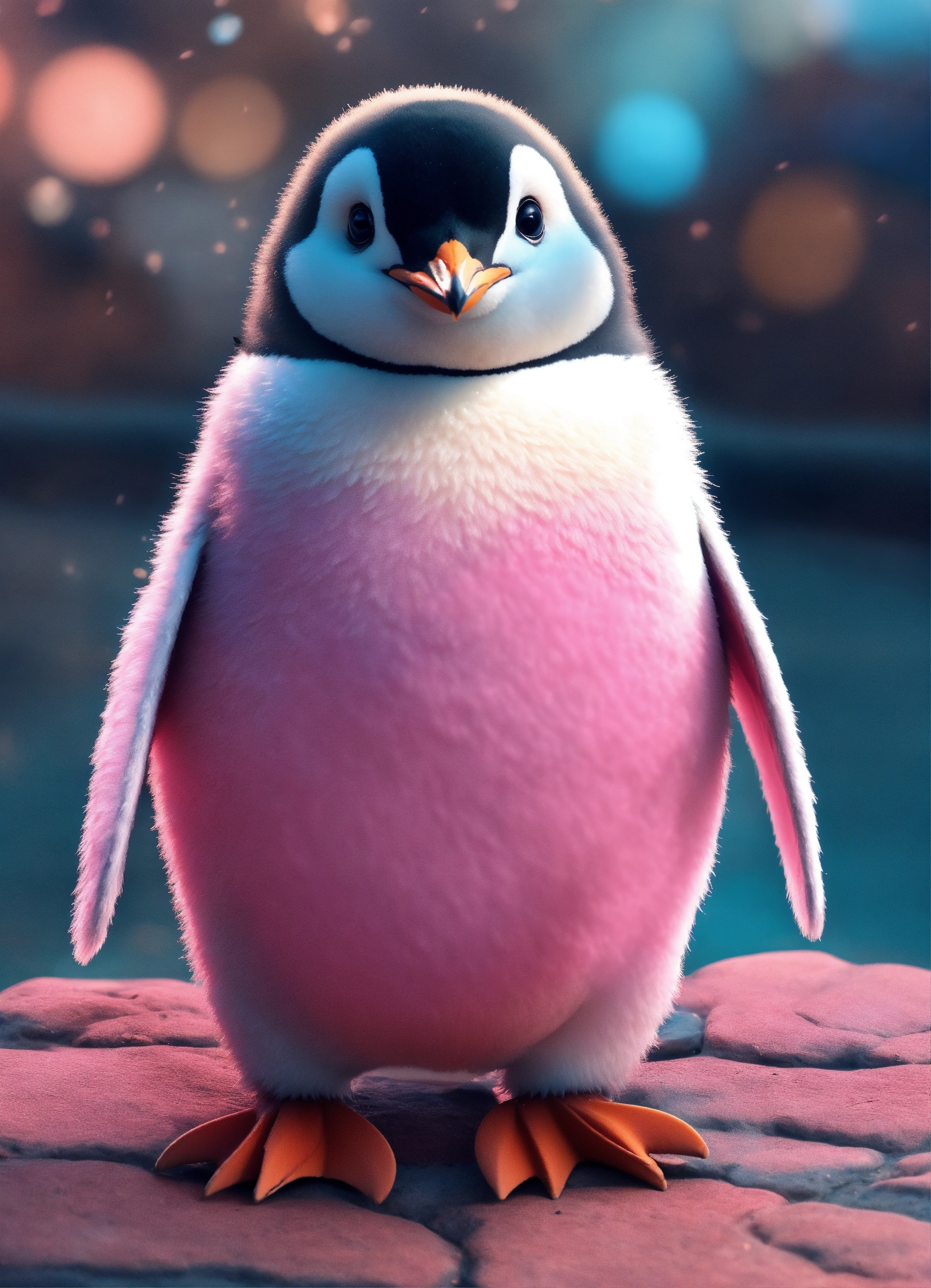Lexica - A penguin cute and pink tpose