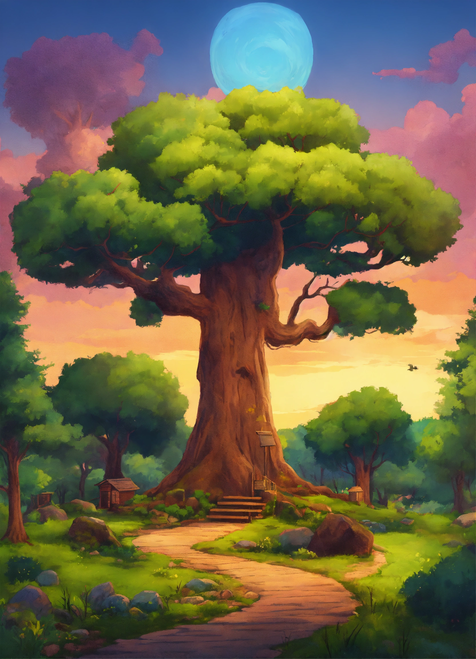 Lexica - Cartoon big trees