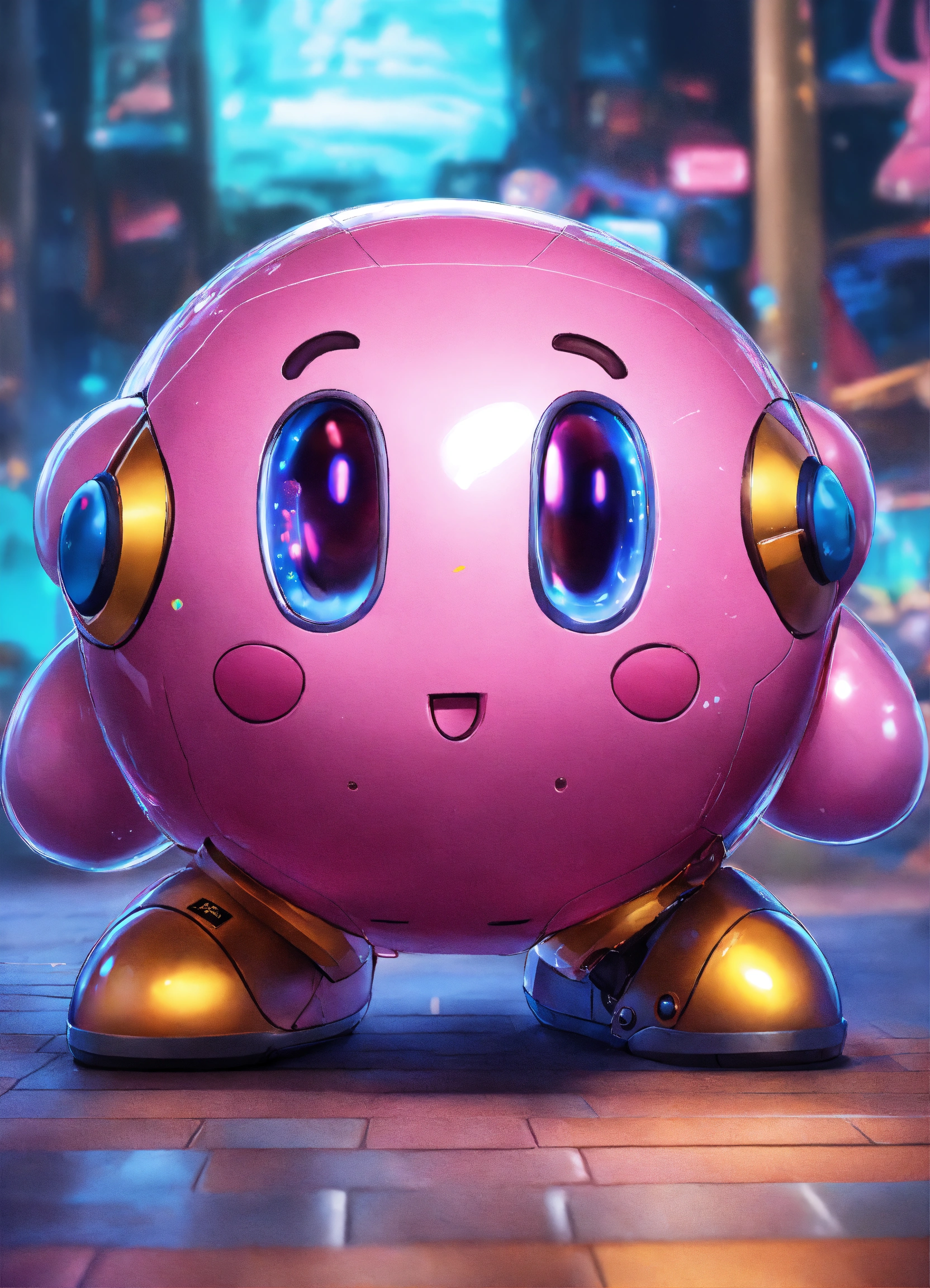 Lexica - A real photo of Cute Cyber Kirby