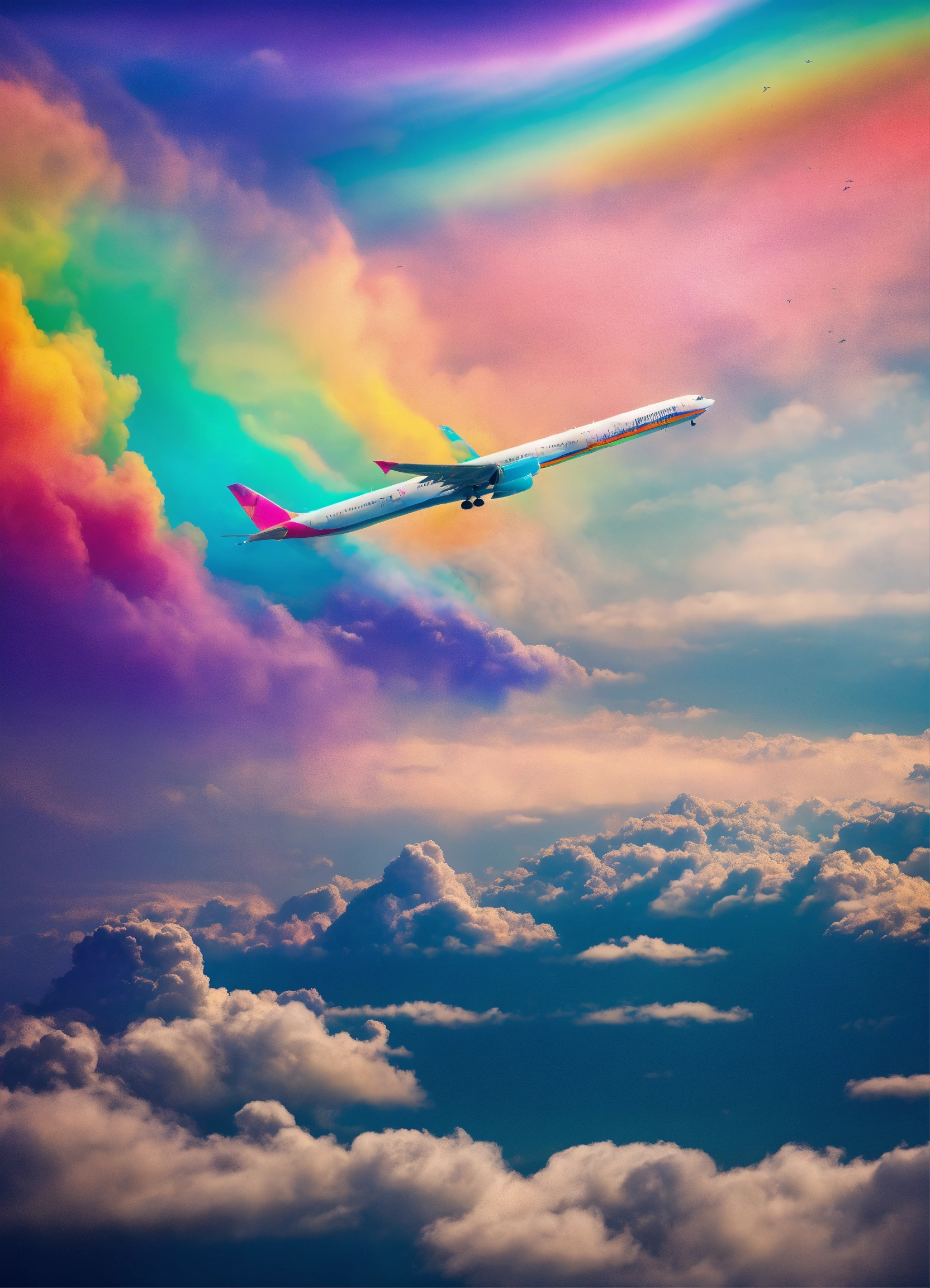 Lexica - Colorfull bavkground, plane, magical
