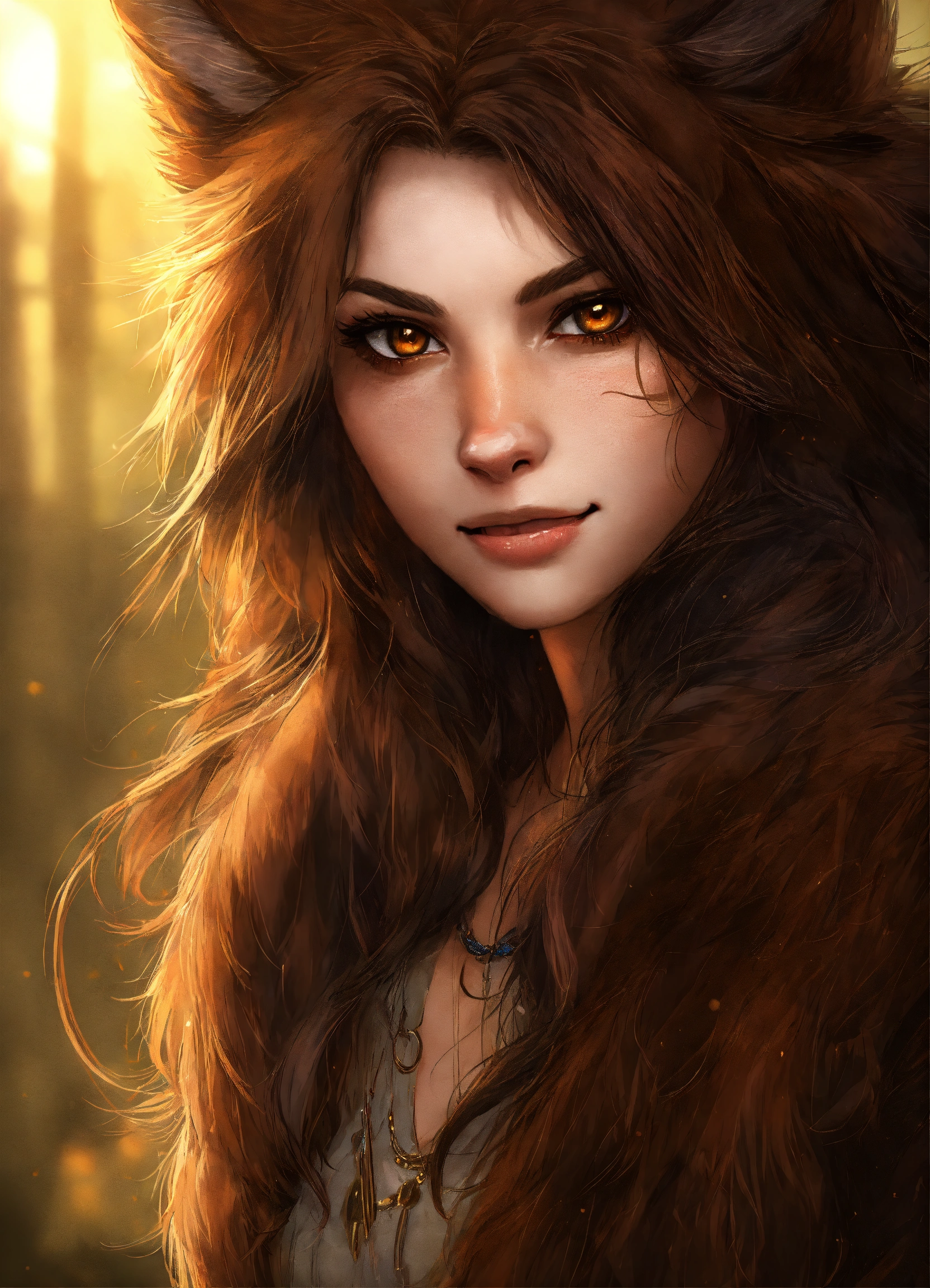 Lexica A Werewolf Female Brown Fur Hazel Eye 5419